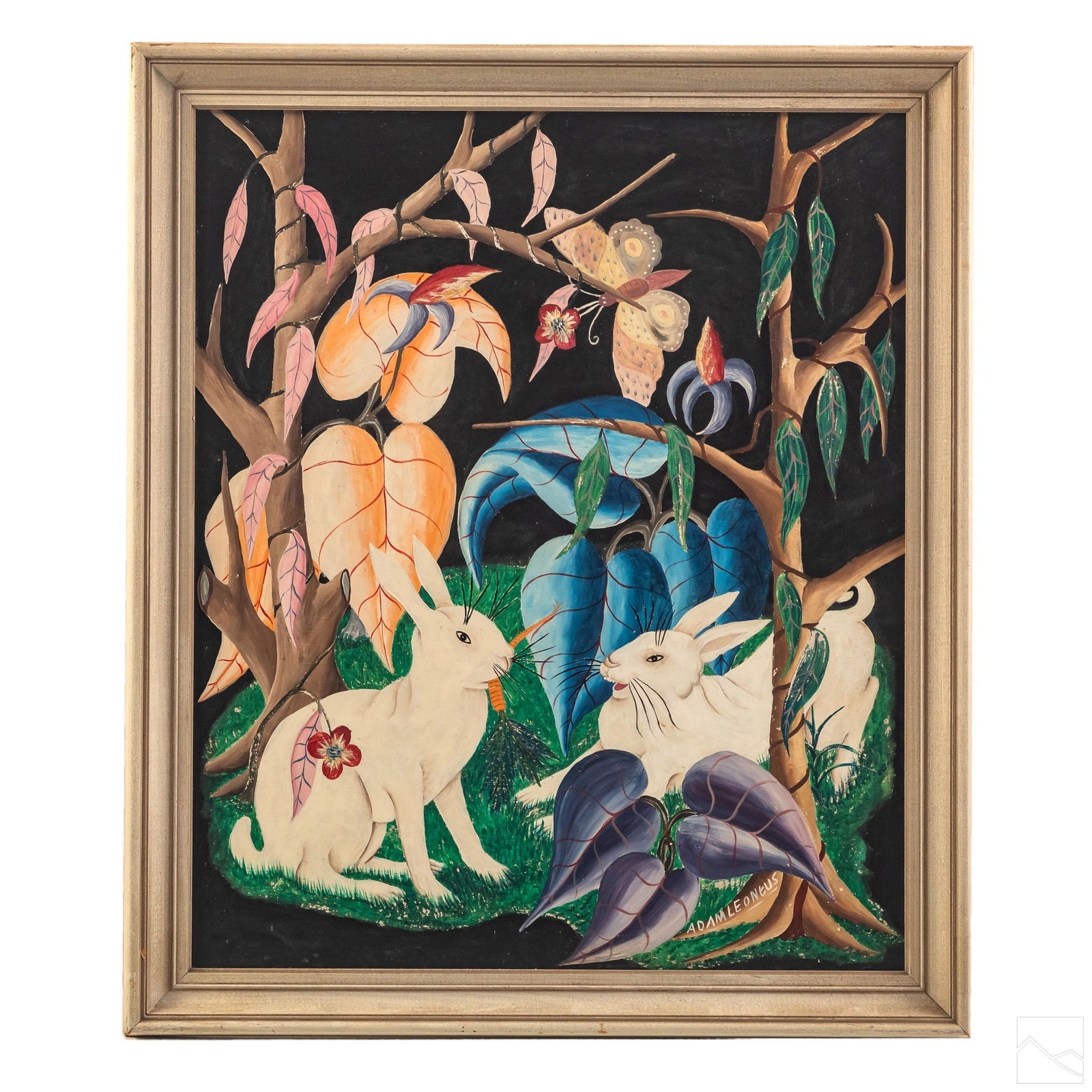 Adam Leontus (1928-1986) Haitian Folk Art Painting (1 of 6)