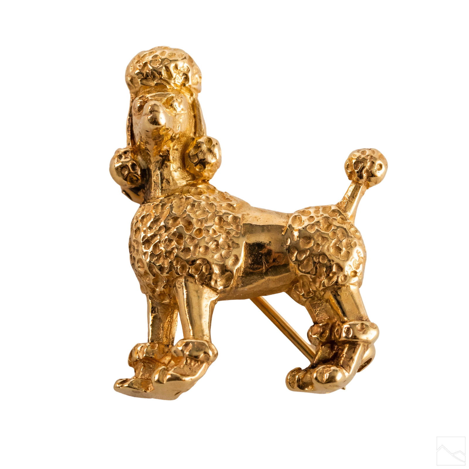 14K Gold 1950s Sock Hop French Poodle Pin Brooch (1 of 4)