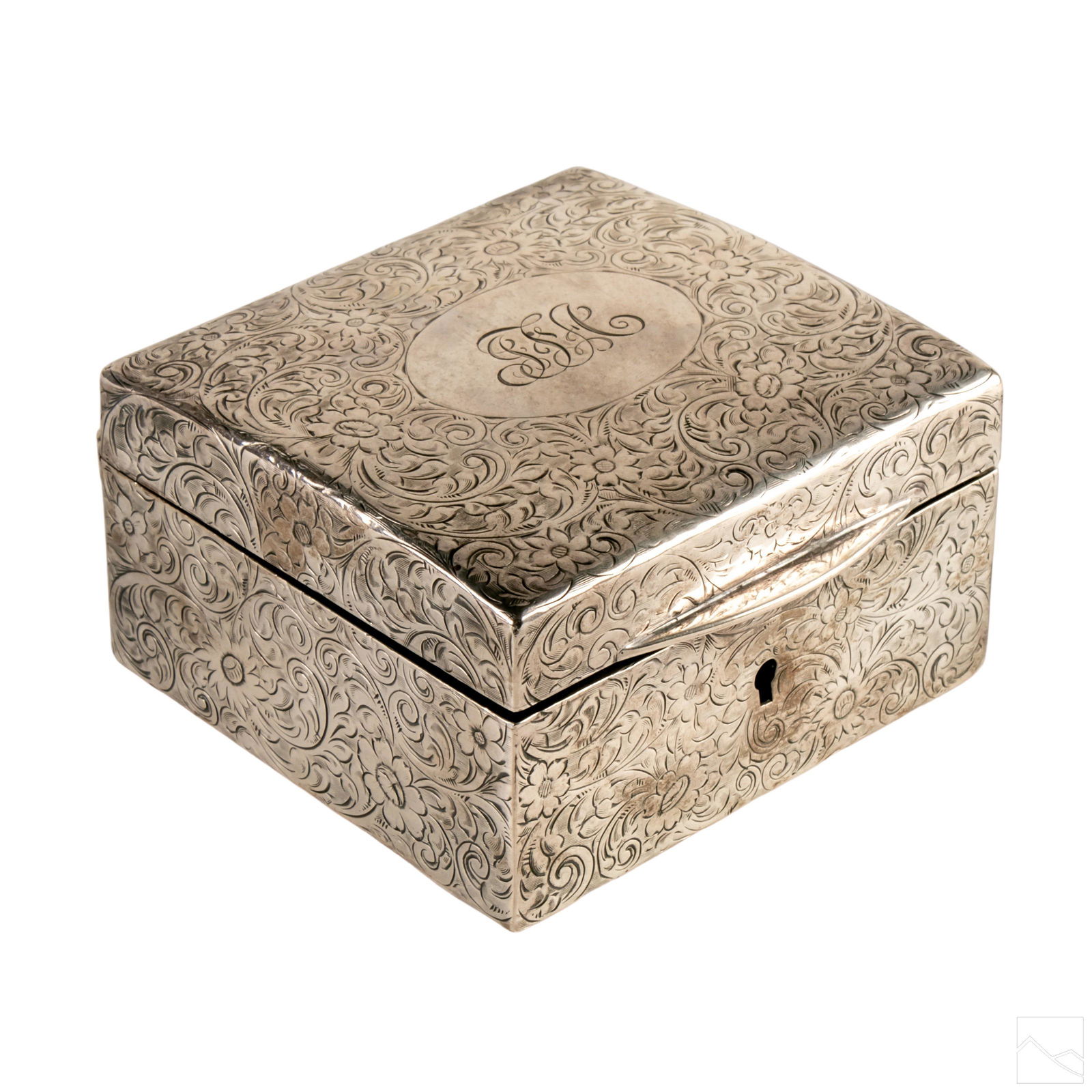 Tiffany & Co 925 Sterling Silver Chased Lidded Box (1 of 8)