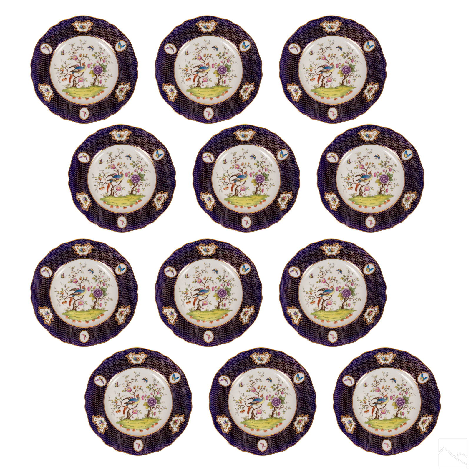 Spode Davis Collamore Bird Butterfly 9" Plate SET (1 of 6)