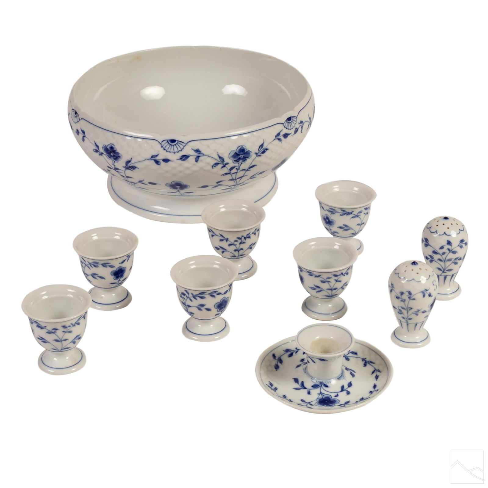 Bing & Grondahl Blue Flowers Cup Bowl ESTATE GROUP (1 of 9)