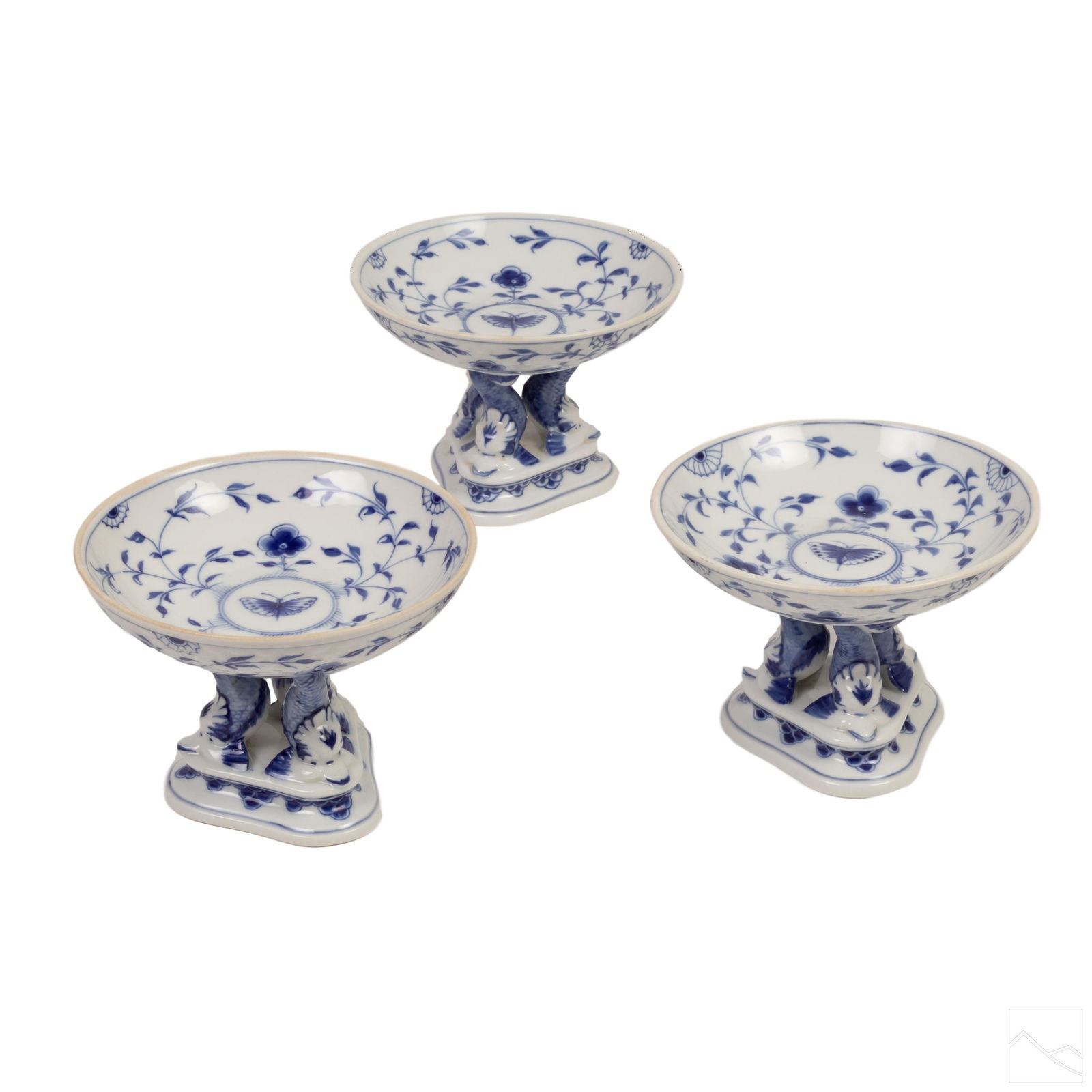 Bing & Grondahl Dolphin Footed Compote Dishes LOT (1 of 6)