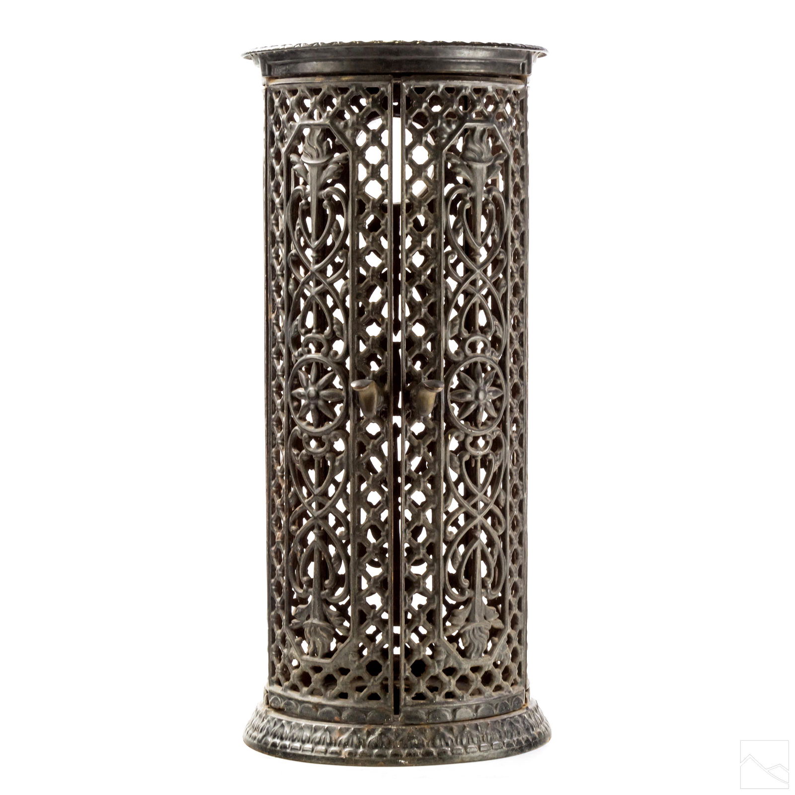 Victorian 26" Pierced Iron Standing Space Heater (1 of 7)