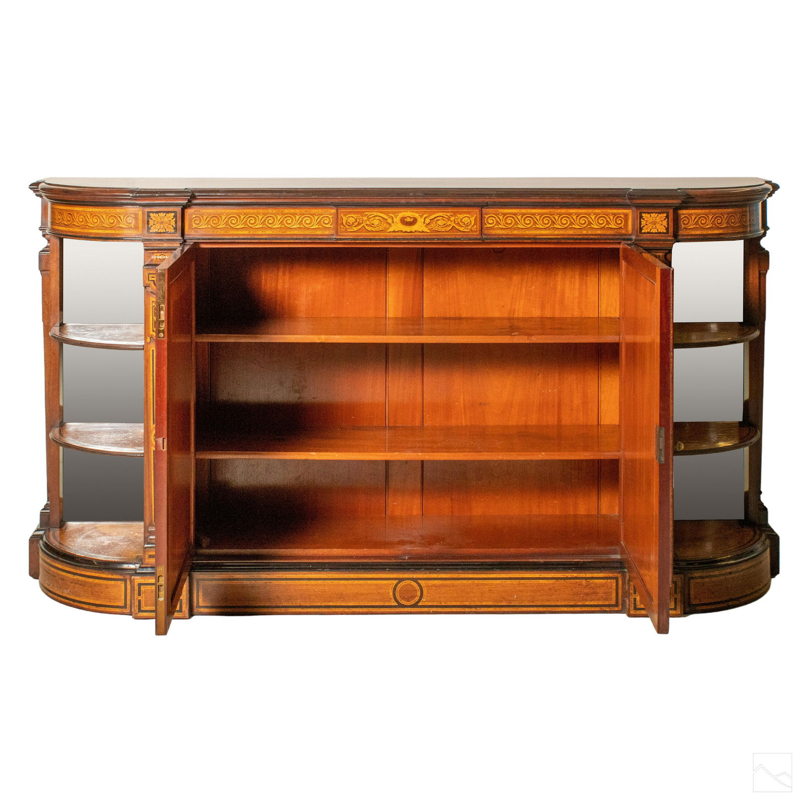 Chubb & Son 19th C. Victorian Fine Inlaid Credenza (1 of 8)