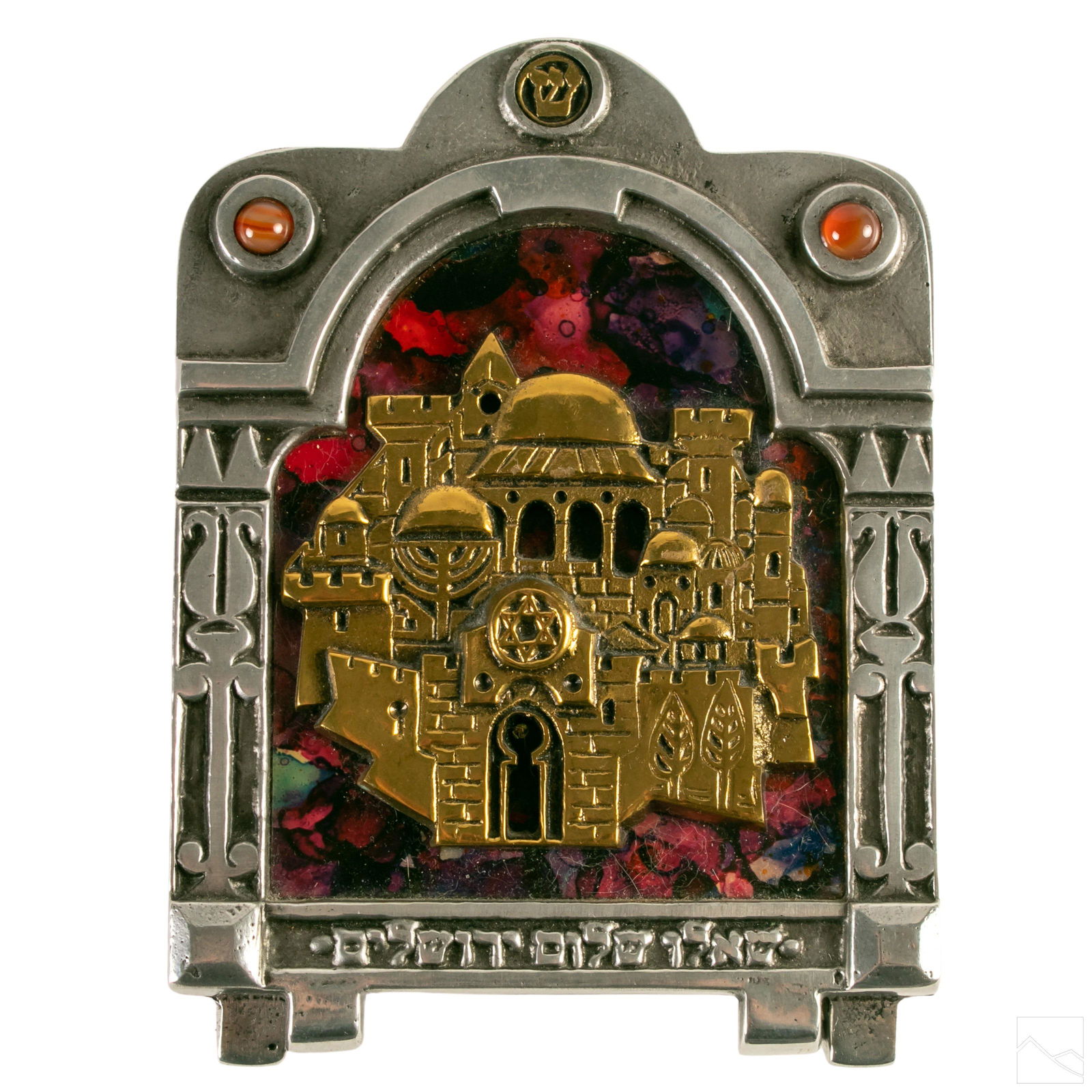 Judaica Frank Meisler LE Agate Metal Jerusalem Box (1 of 6)