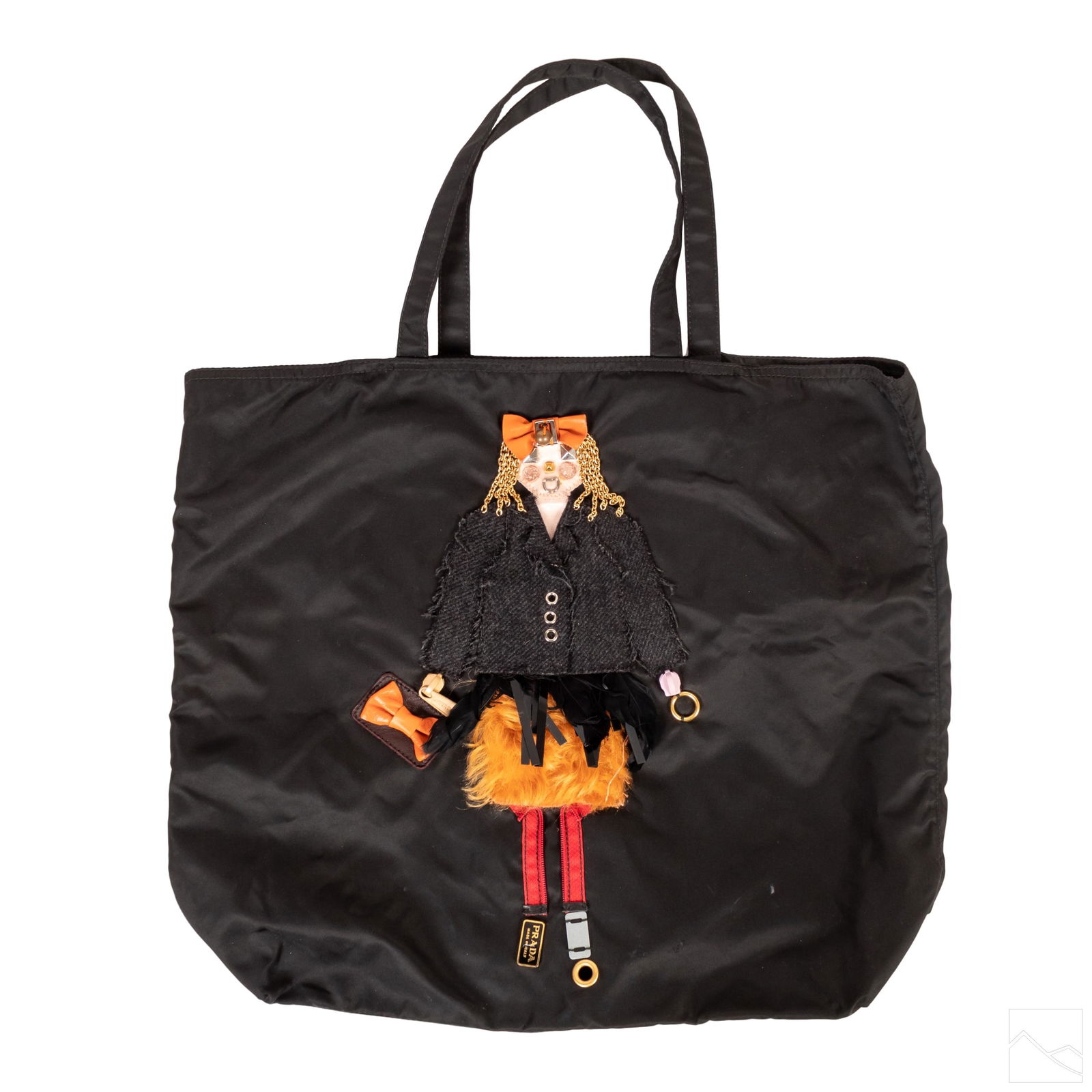 Prada Designer Nylon Embellished Shoulder Bag Tote (1 of 5)