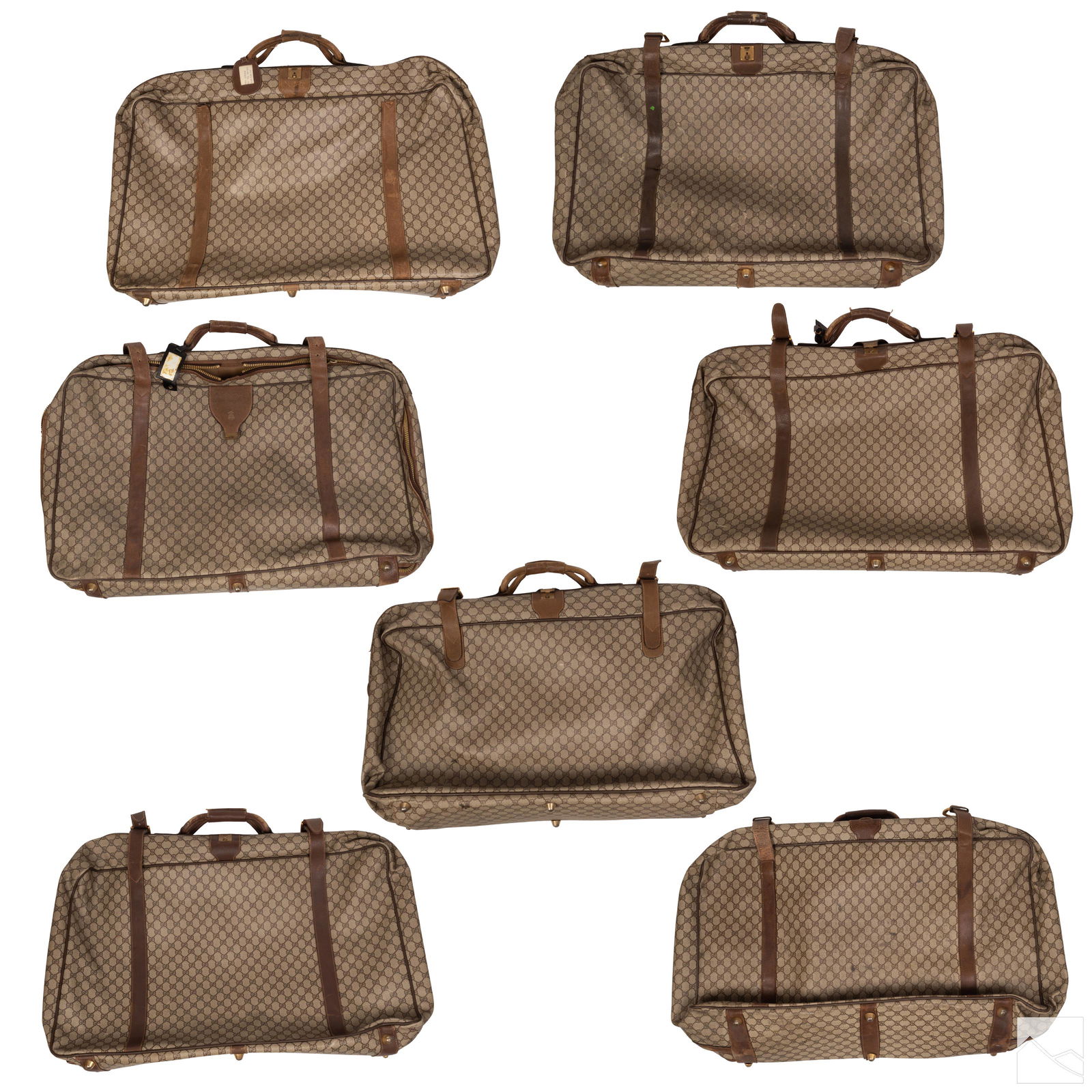 Gucci GG Canvas Logo Soft Side Luggage Bags SET 7 (1 of 11)