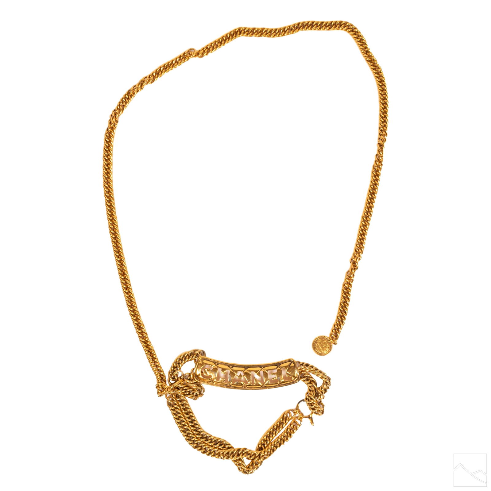 Designer Inspired 44" Gilt Metal Chain Link Belt (1 of 5)