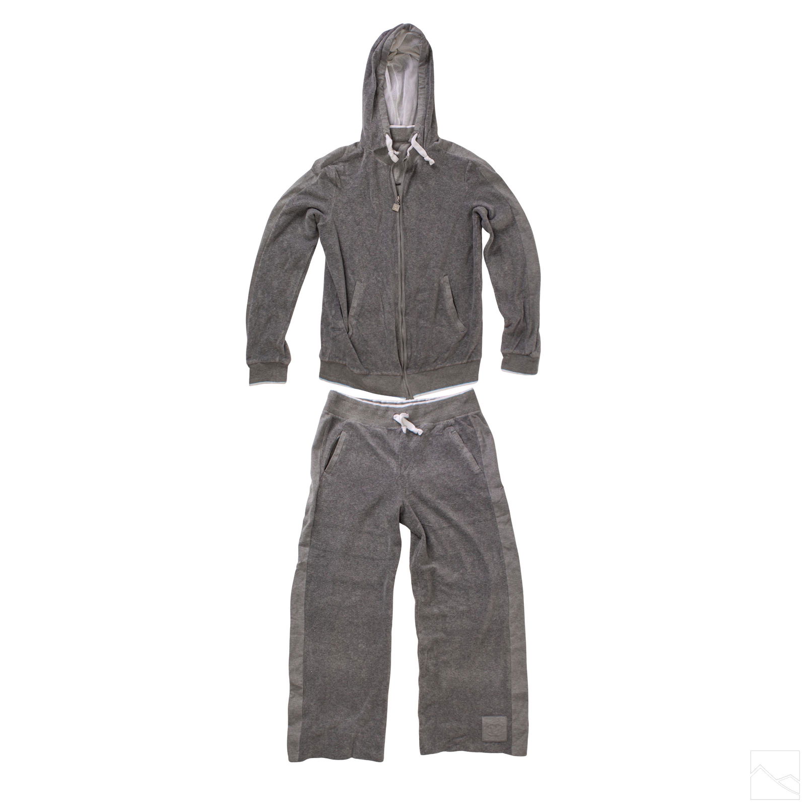 Chanel Gray Hooded Sweat Pants Athletic Track Suit (1 of 7)