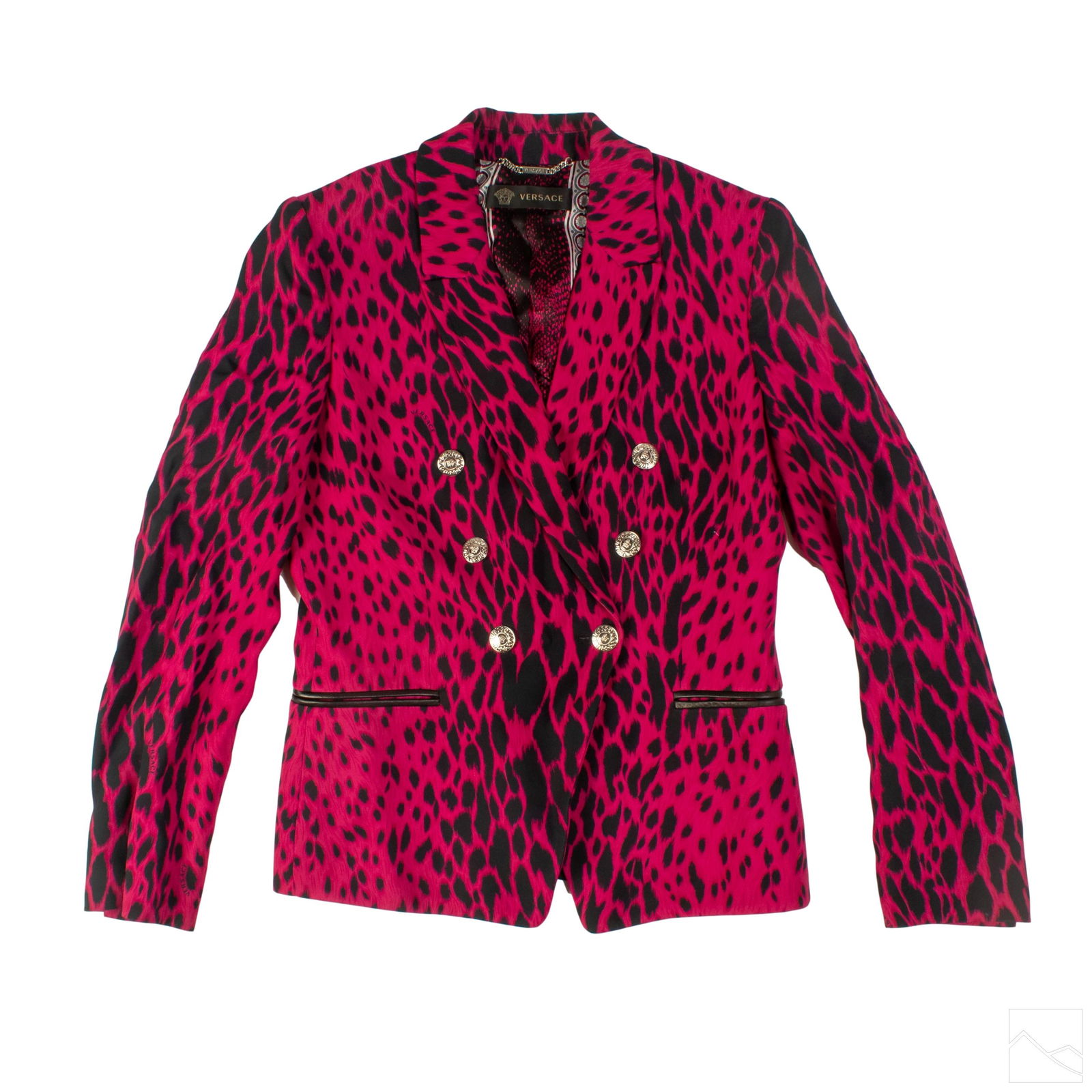 Versace Vintage Pink Leopard Print Womens Blazer (1 of 6)