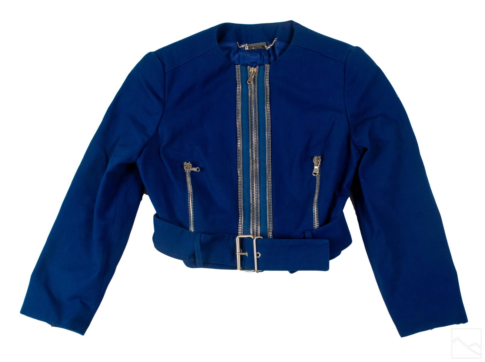 Alexander McQueen Designer Blue Denim Zip Jacket (1 of 5)