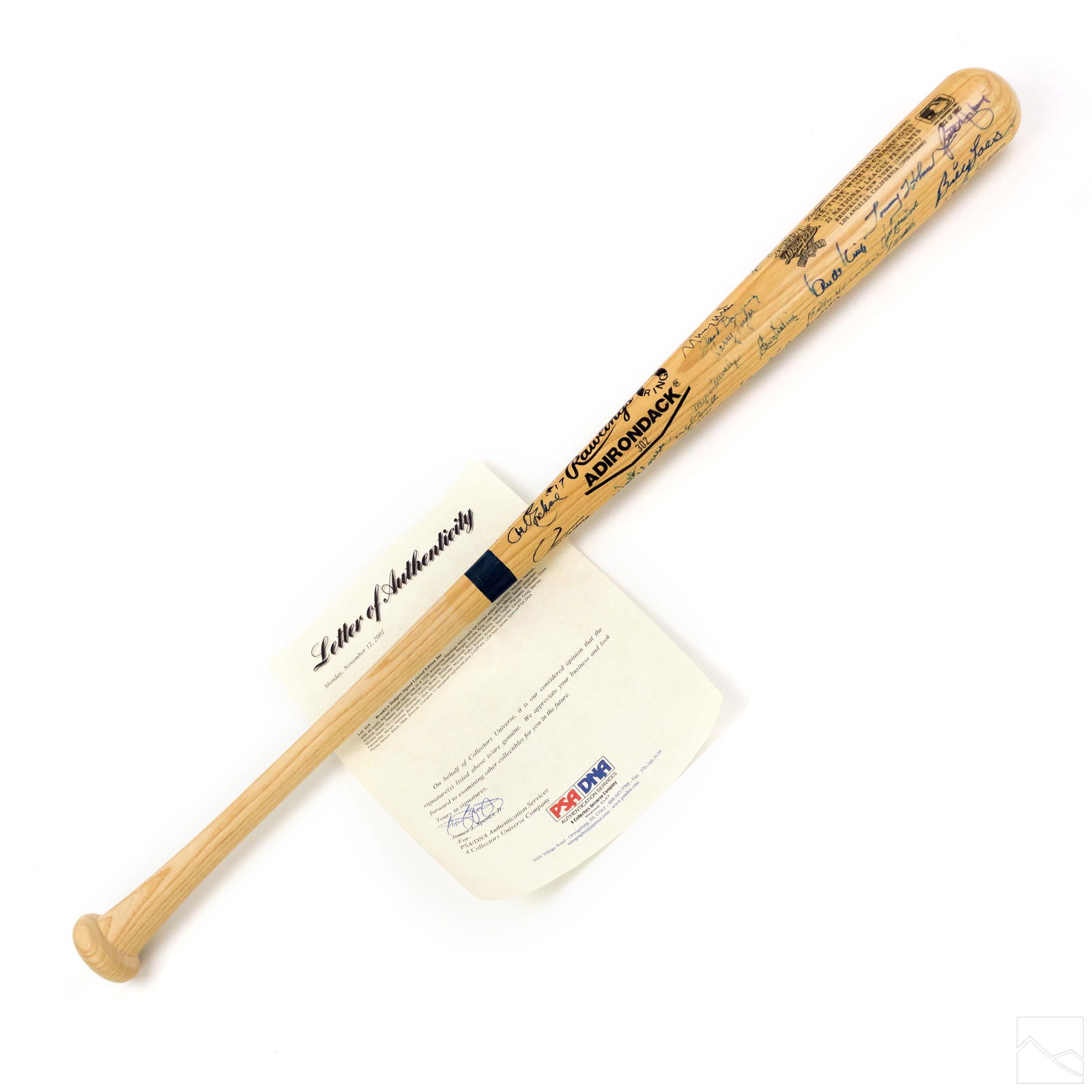 Deceased Brooklyn & LA Dodgers SIGNED Baseball Bat (1 of 9)