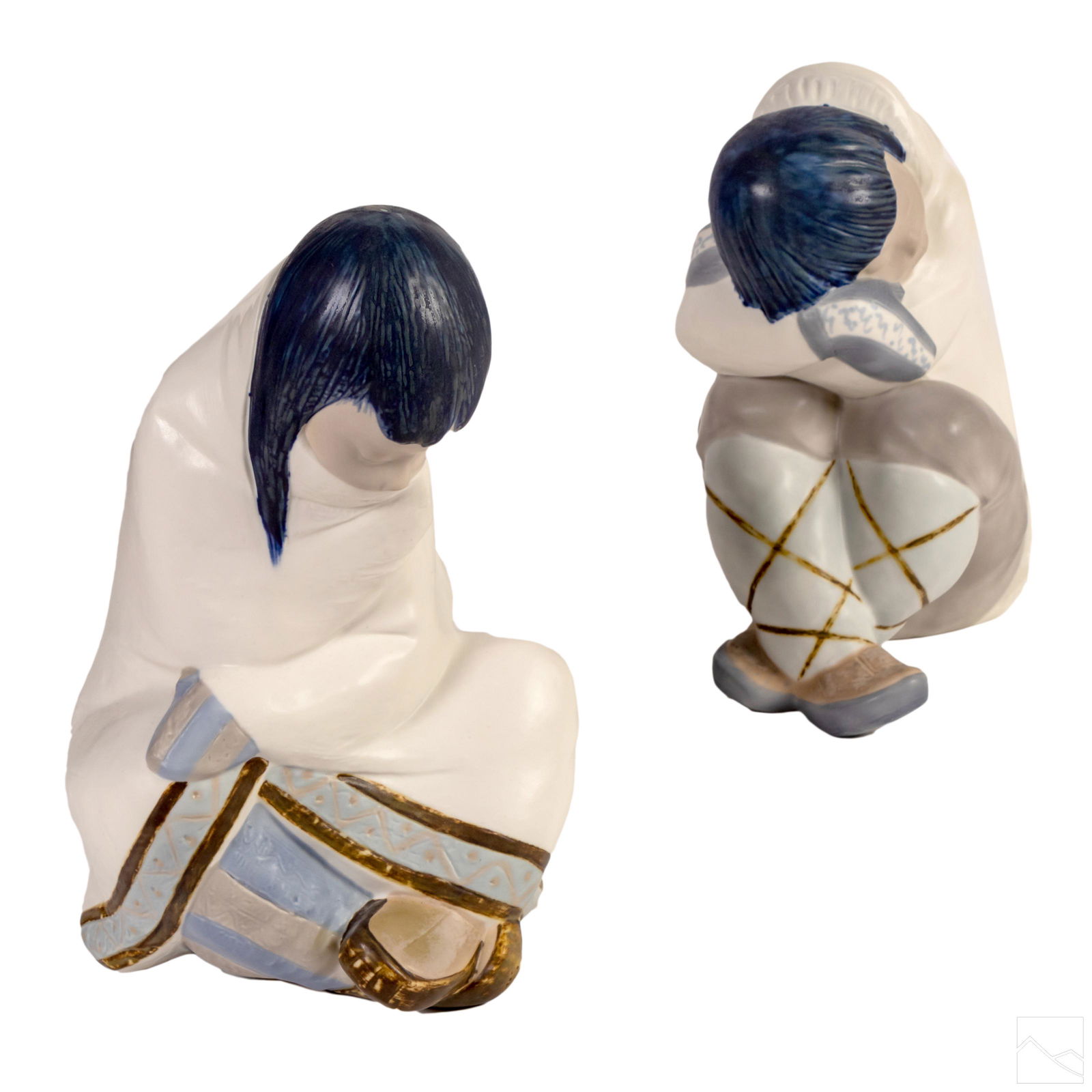 Lladro Eskimo Boy & Girl Porcelain Figurines PAIR (1 of 6)
