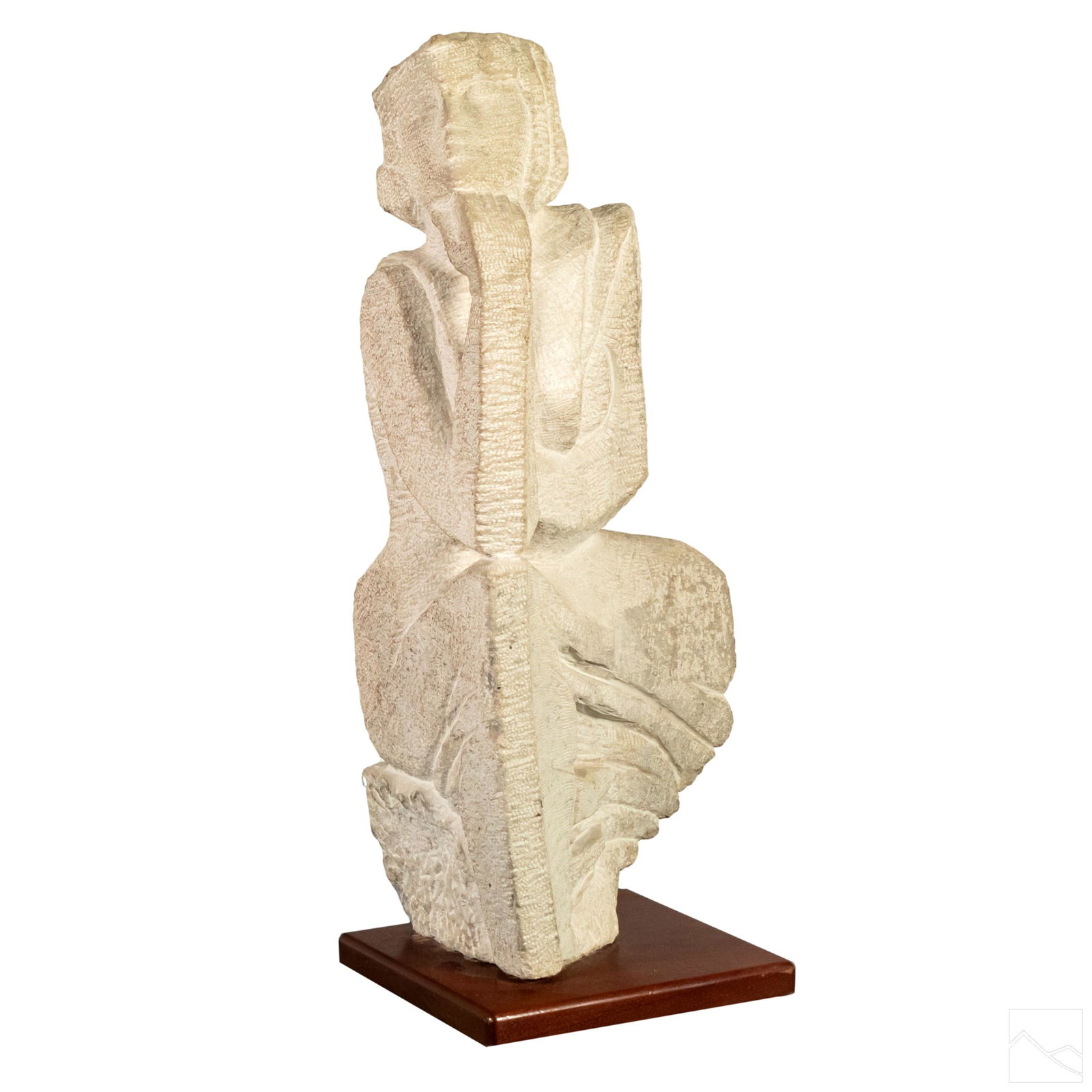 Modernist White Stone Female Art Sculpture SIGNED (1 of 6)
