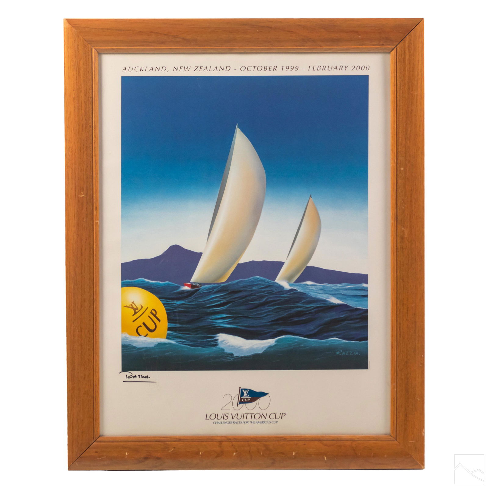 Gerard Razzia Signed 36" Louis Vuitton Cup Poster (1 of 5)