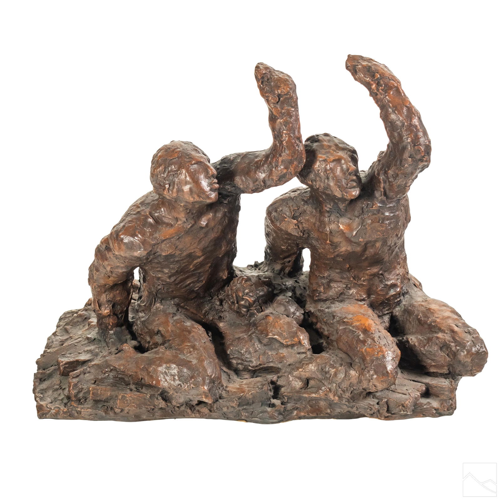 Sandro Chia Les Adieux Brutalist Bronze Sculpture (1 of 5)