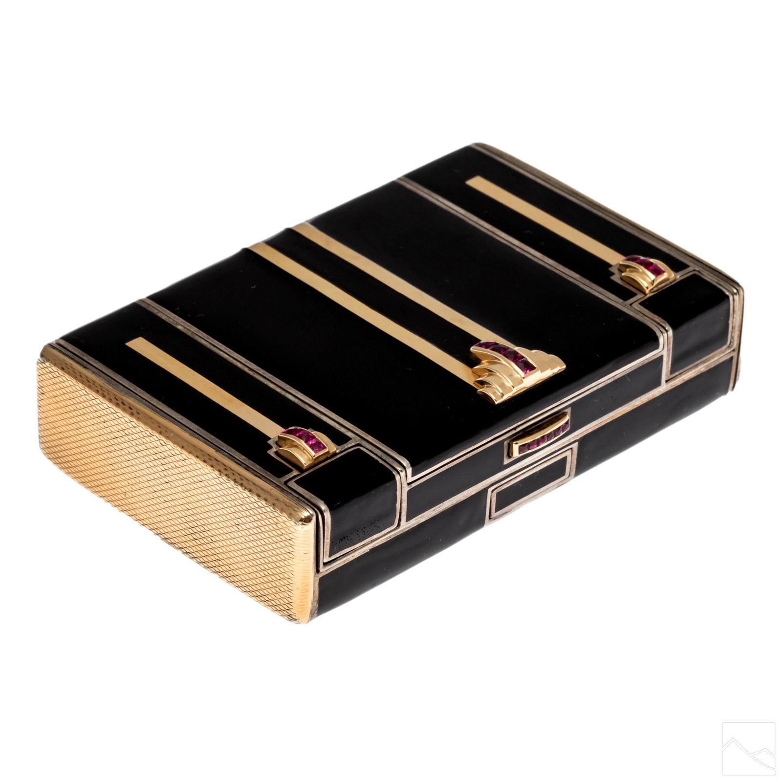 14K Gold & Sterling Alfred Dunhill Enamel Compact (1 of 8)