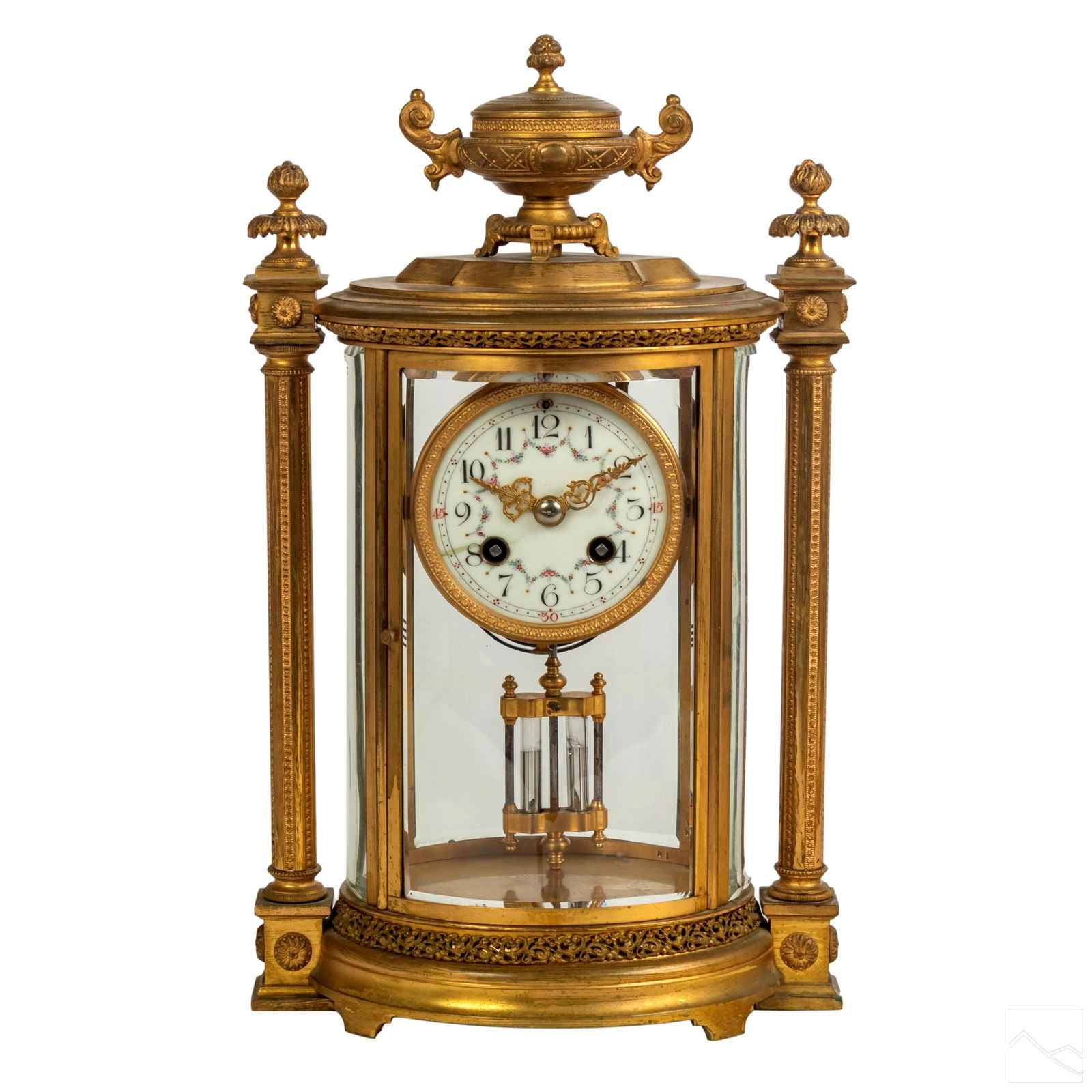 A.D. Mougin Bronze French Empire Era Mantel Clock (1 of 8)