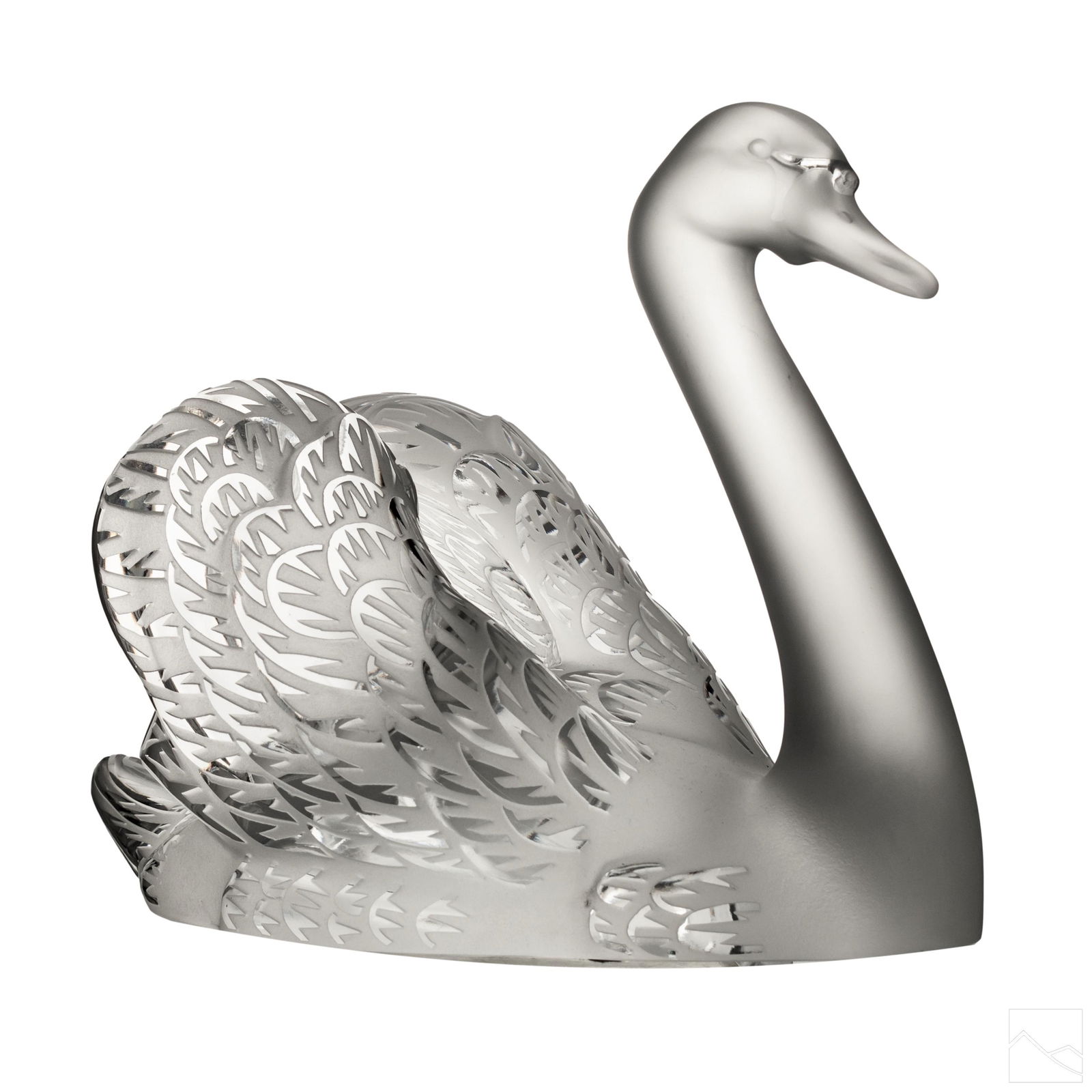 Lalique French Crystal Swan Figurine Sculpture 12" (1 of 6)