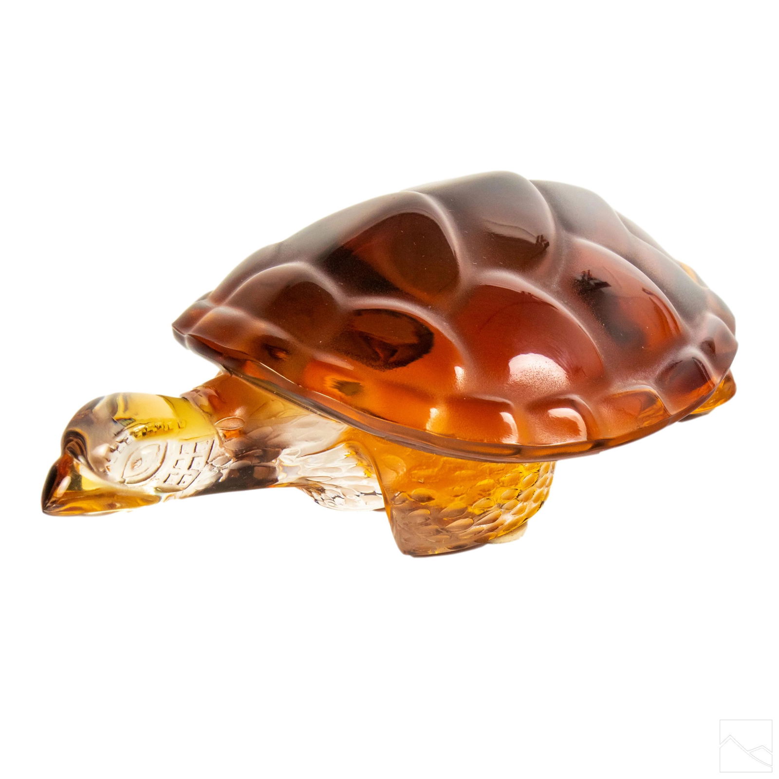 Lalique Amber Glass Crystal Sea Turtle Figurine (1 of 5)
