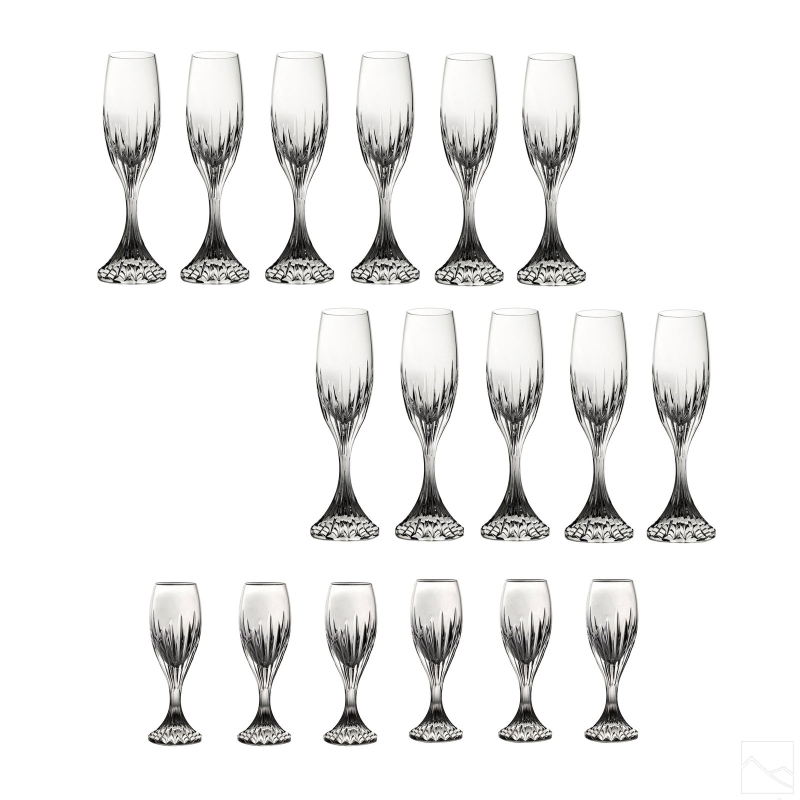 Baccarat French Crystal Massena Champagne Flutes (1 of 12)