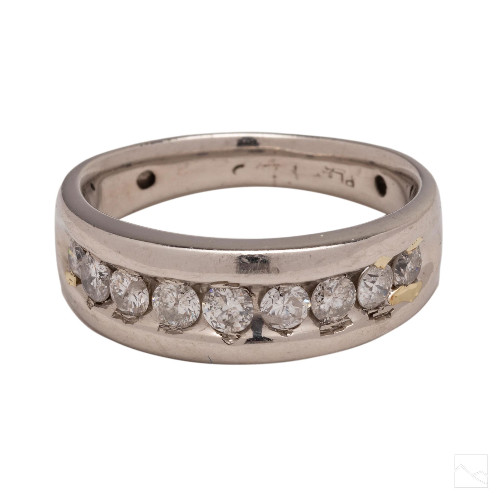 Diamond and Platinum Comfort Fit Band Ring Sz 8.5 (1 of 6)