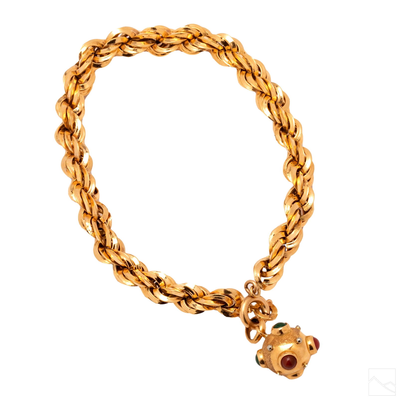 18K Gold Vintage Italian Bracelet & Sputnik Charm (1 of 7)