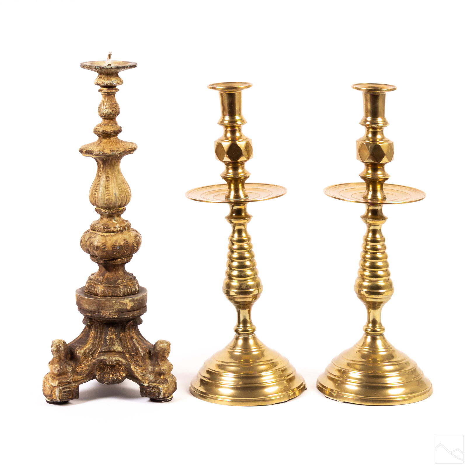 Collection of Three Large Decorative Candlesticks (1 of 10)
