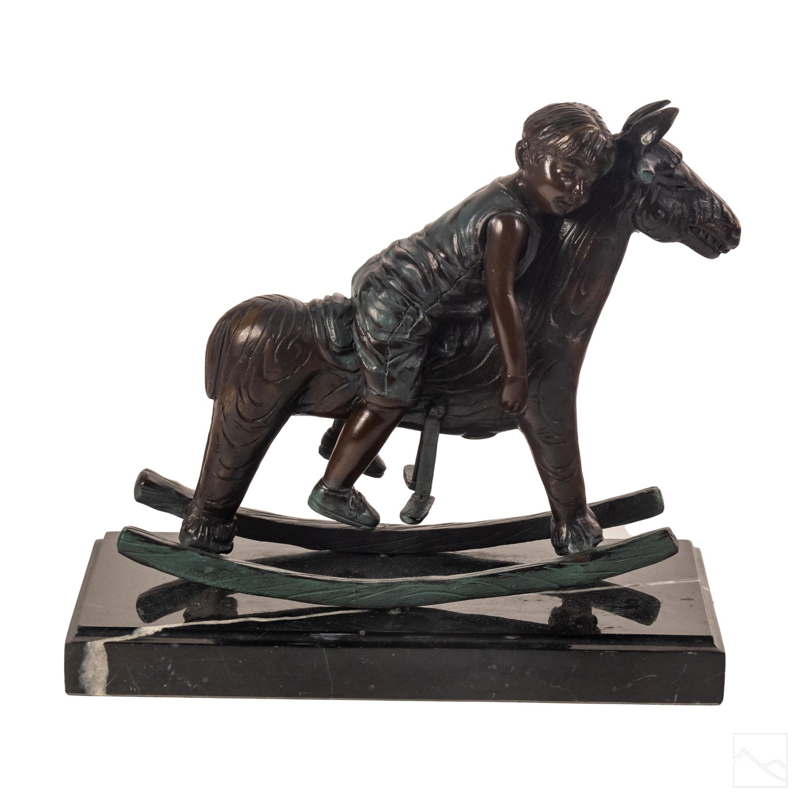 Jim Davidson Boy On Rocking Horse Bronze Sculpture (1 of 6)