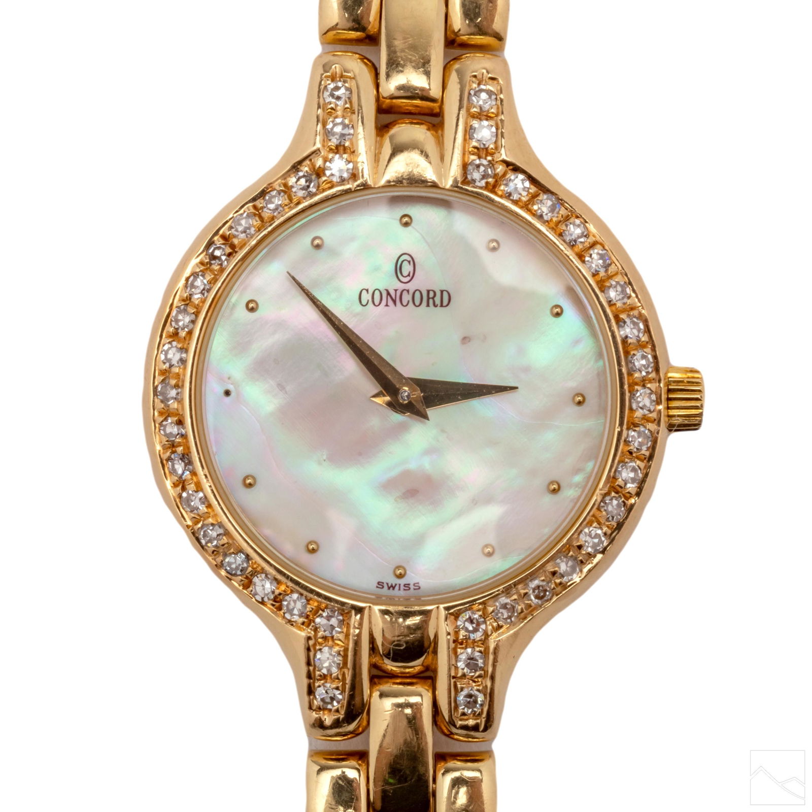 Concord ladies gold top and diamond watch