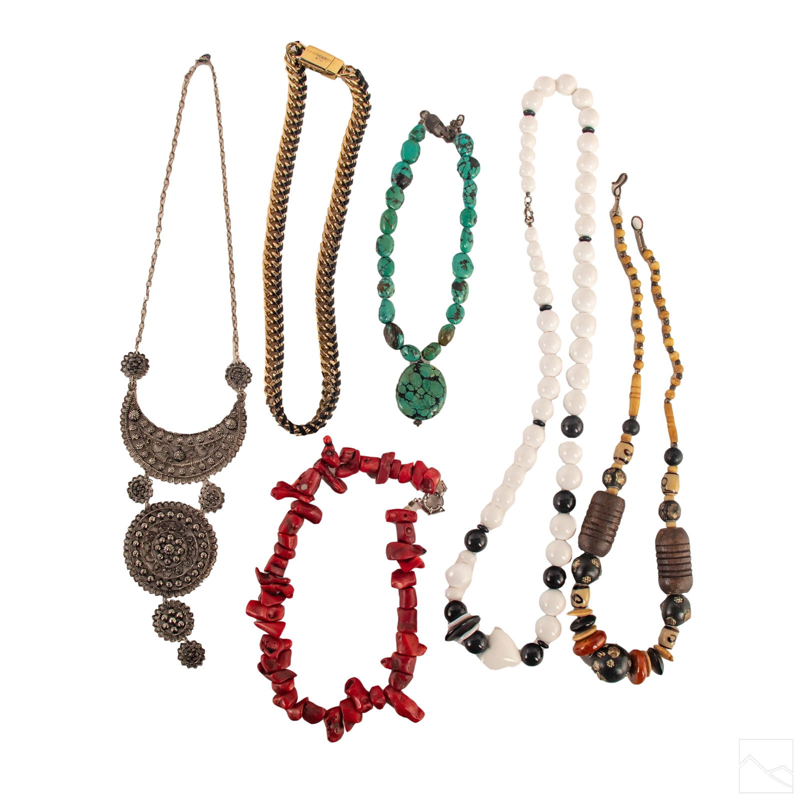 Silver & Designer Costume Necklaces Collection LOT (1 of 5)