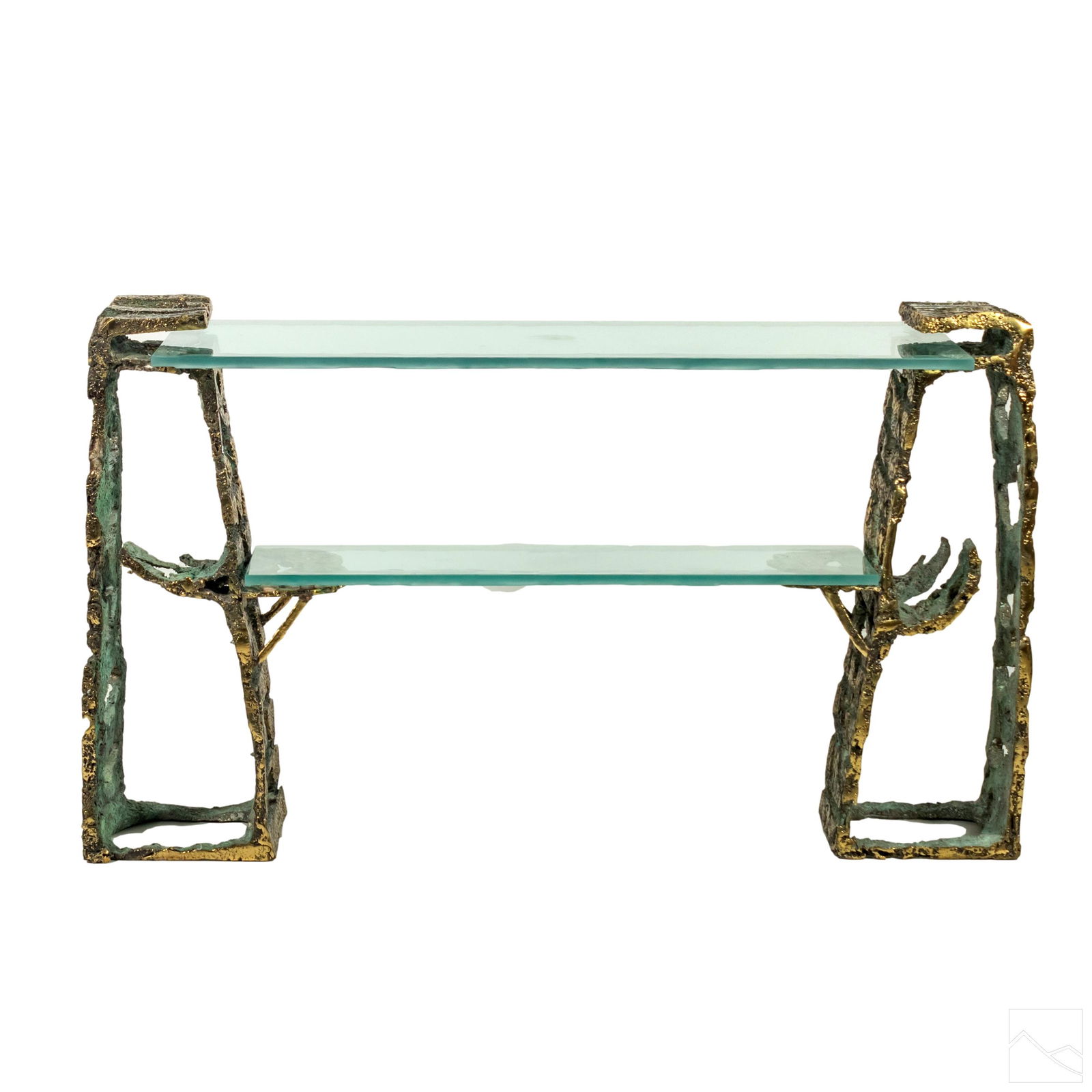 Mid Century Modern Brutalist Bronze Foyer Table (1 of 7)