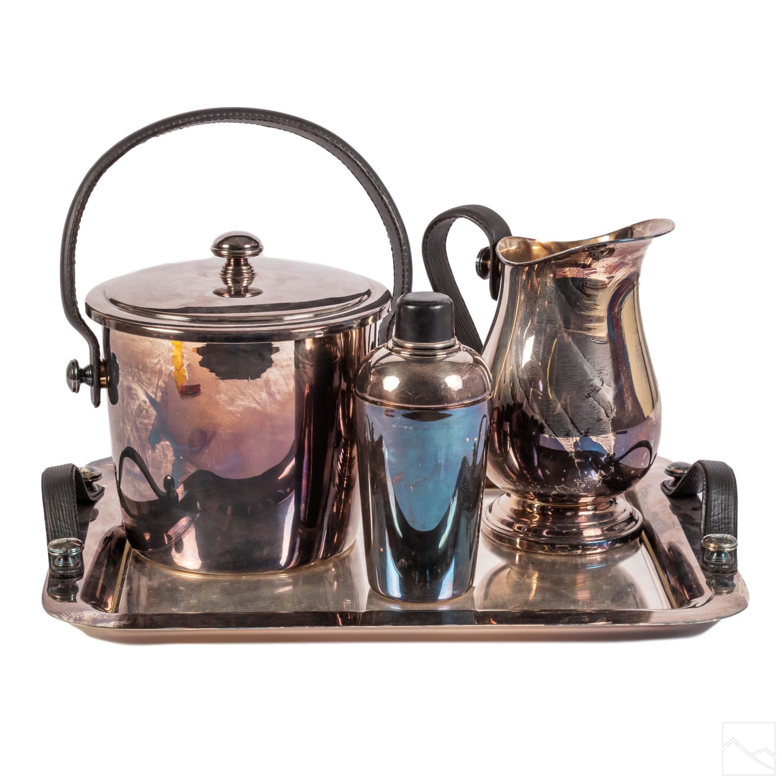 Plata Lappas 4PC Silverplate & Leather Serving Set (1 of 13)