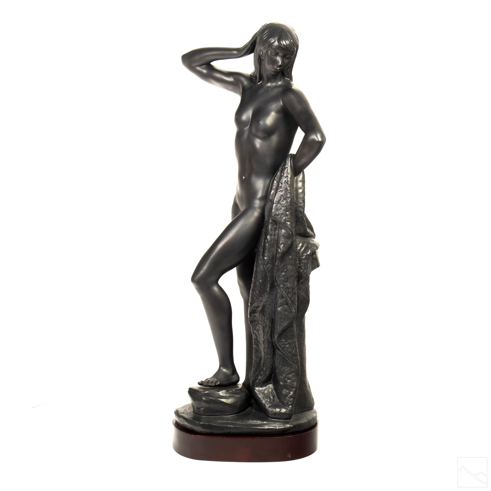Lladro RARE LE Nude Venus In The Bath Sculpture: Lladro (Spanish). Scarce limited numbered edition titled, Venus In The Bath. Sculpted by Vincente Martinez, retired in 1991. Signed on base, numbered 142. Comes with wood stand. Good overall condition