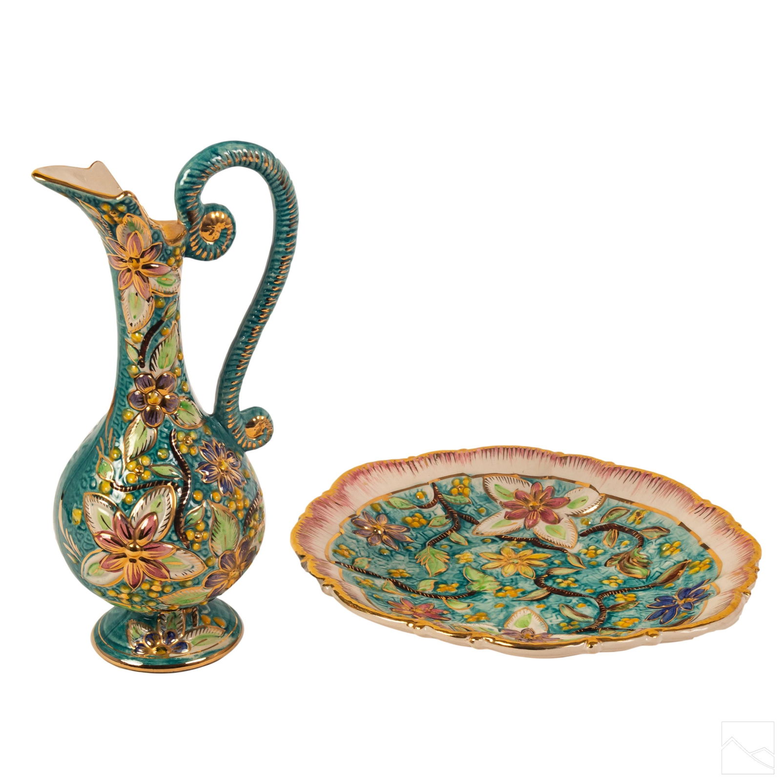 Italian Hand Painted Vintage Floral Majolica GROUP (1 of 12)