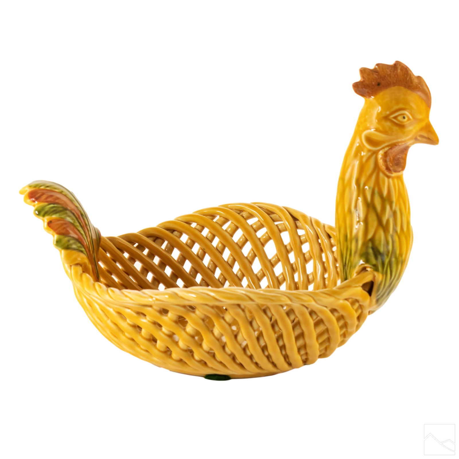 Italian Vintage Rooster Form Ceramic Bread Basket (1 of 5)