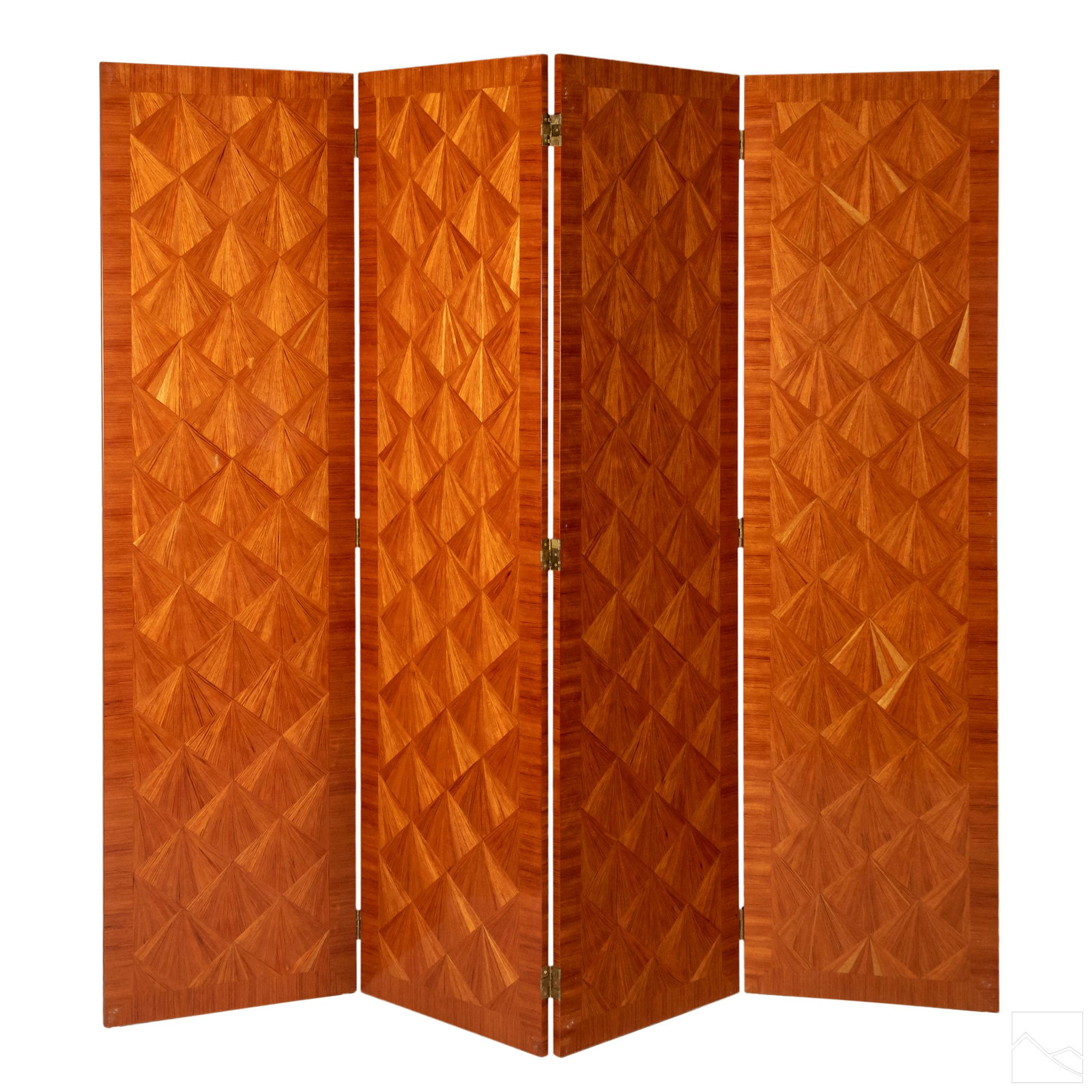 Jean-Michel Frank 82" Art Deco Straw Inlaid Screen (1 of 6)