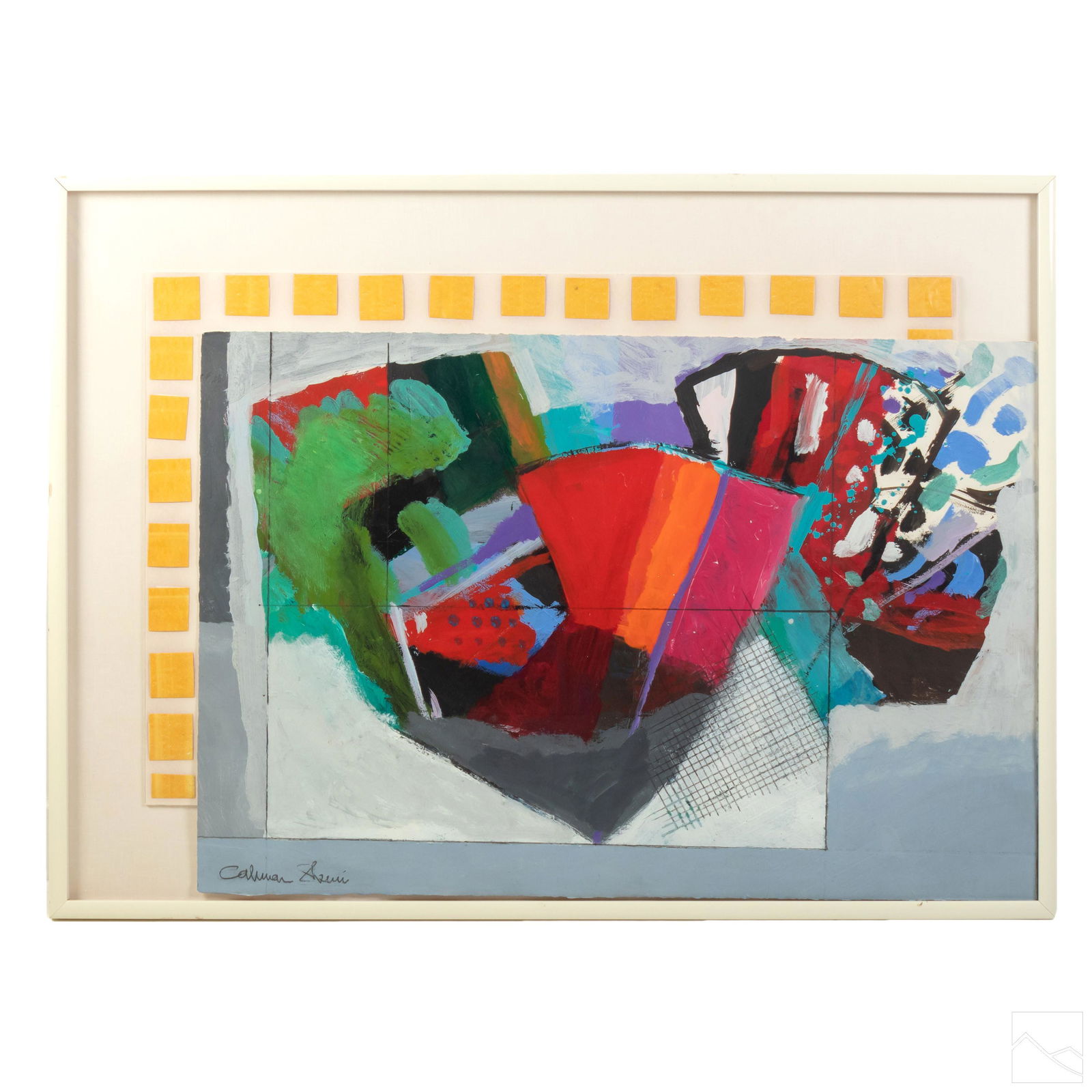 Calman Shemi (b.1939) Modern Abstract Oil Painting (1 of 6)