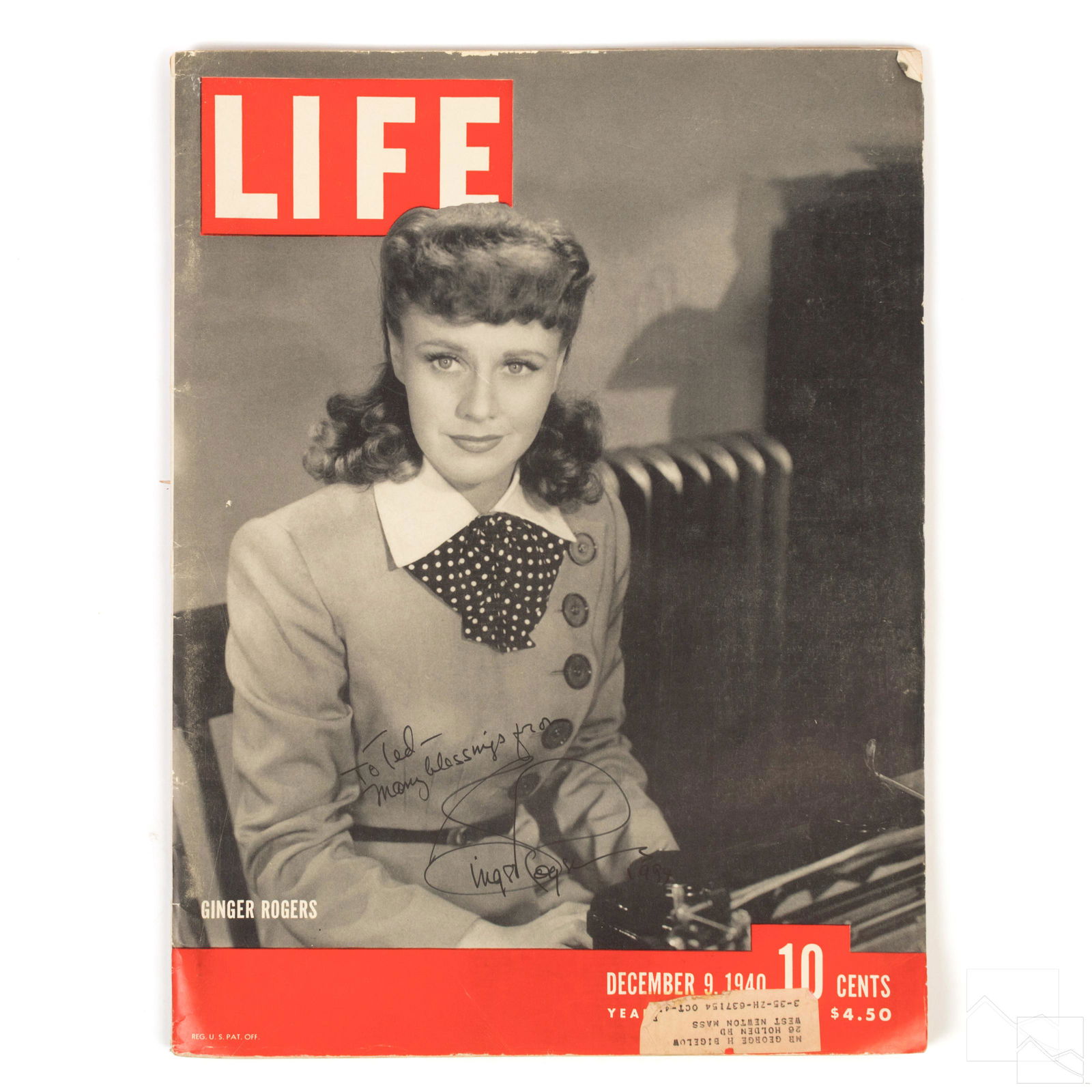Ginger Rogers AUTOGRAPH 1940 LIFE Magazine SIGNED (1 of 5)