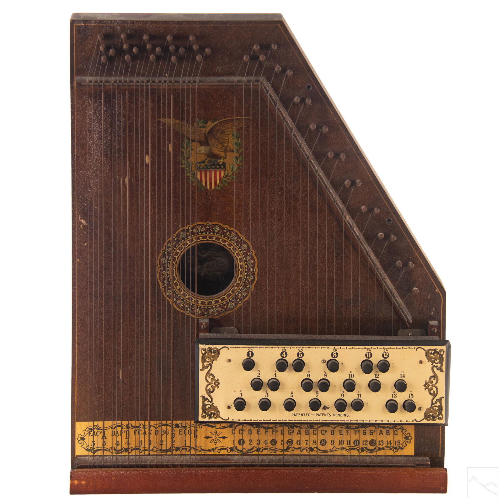 Bell Harp Co. Vintage Autoharp Zither Instrument