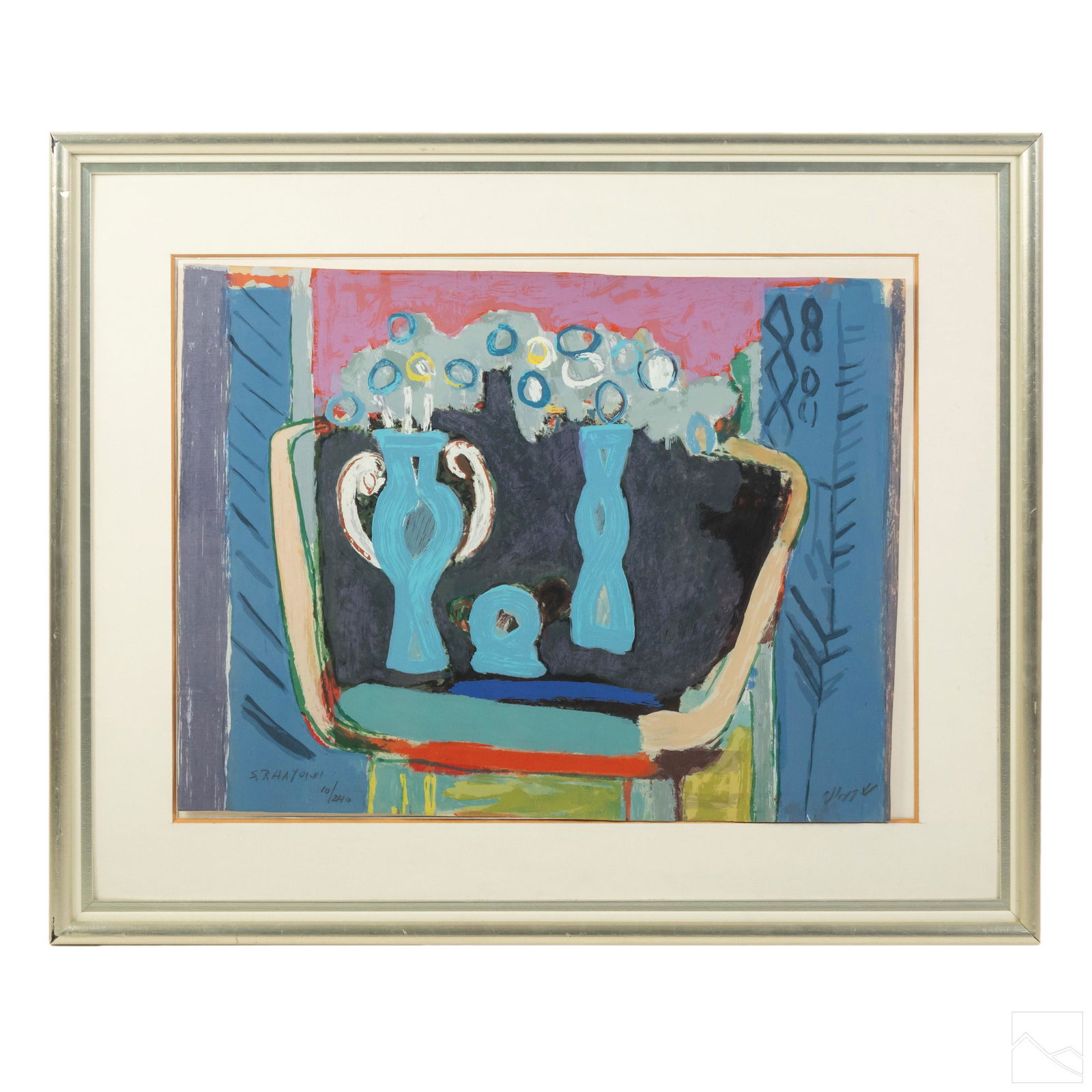 Mystery Modern Abstract Still Life Lithograph (1 of 6)