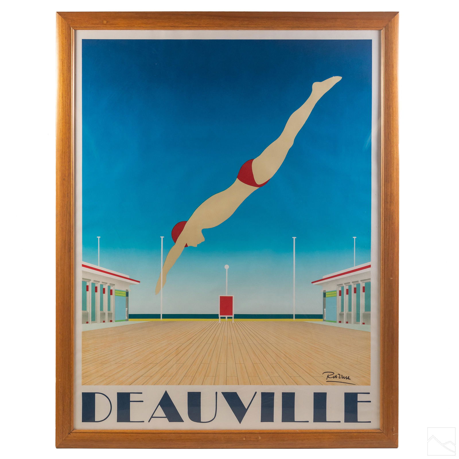Razzia Deauville (b1920) Art Deco Diver Lithograph (1 of 6)