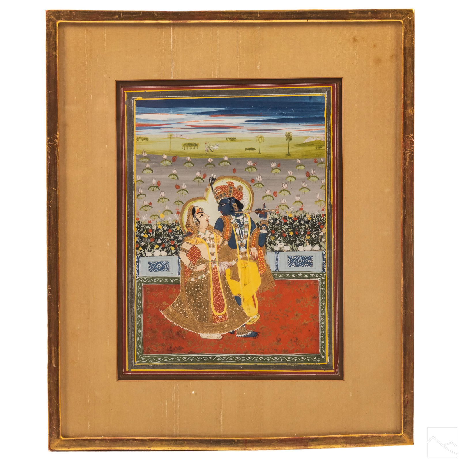 Jaipur School Antique Radha Krishna Hindu Painting (1 of 6)
