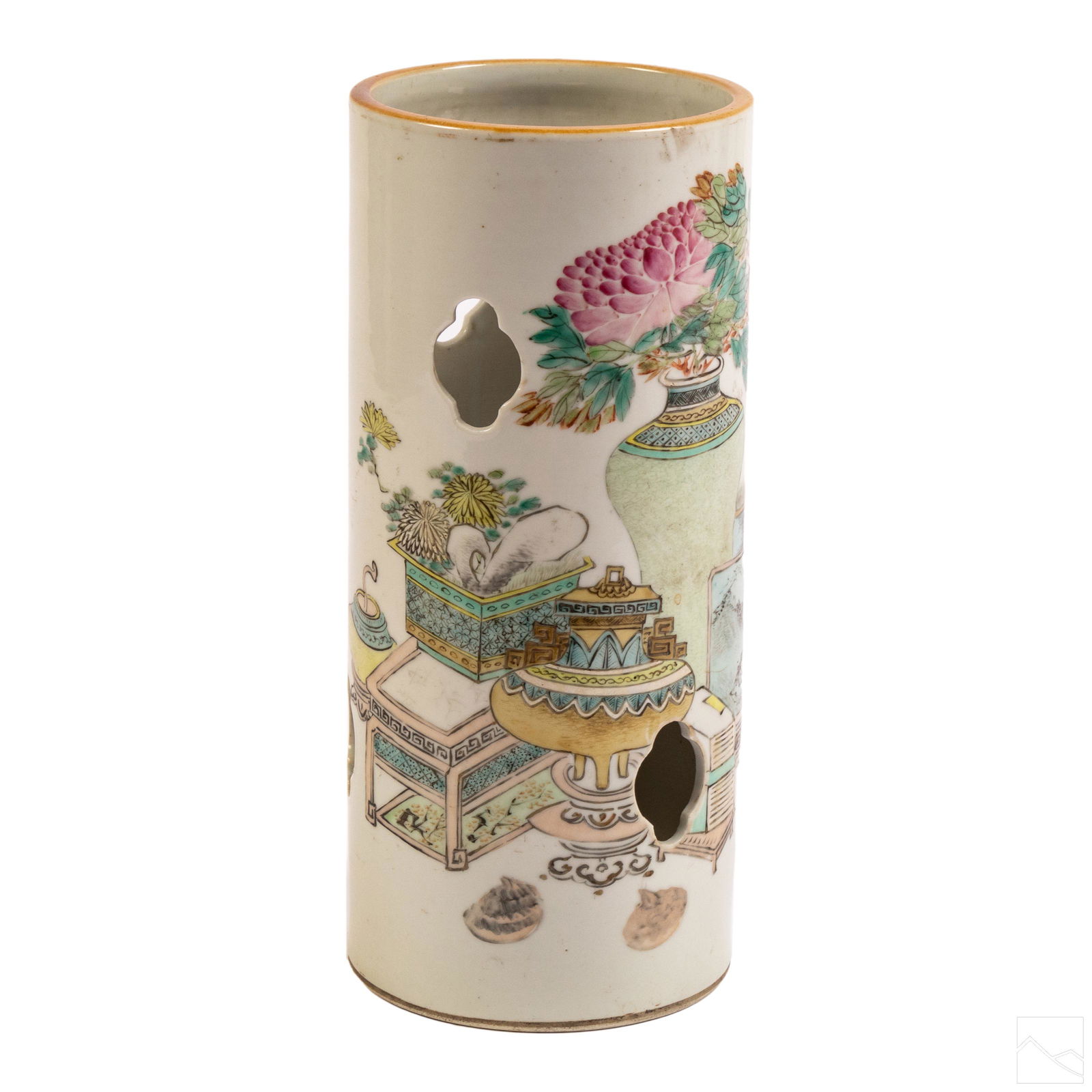 Chinese Qing Ceramic Porcelain Wig and Hat Stand (1 of 6)