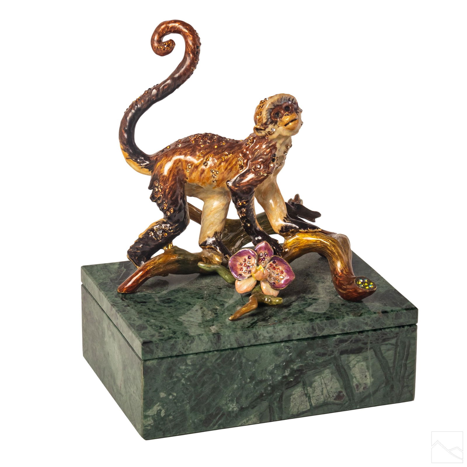 Jay Strongwater Monkey & Dogwood Branch Lidded Box (1 of 6)