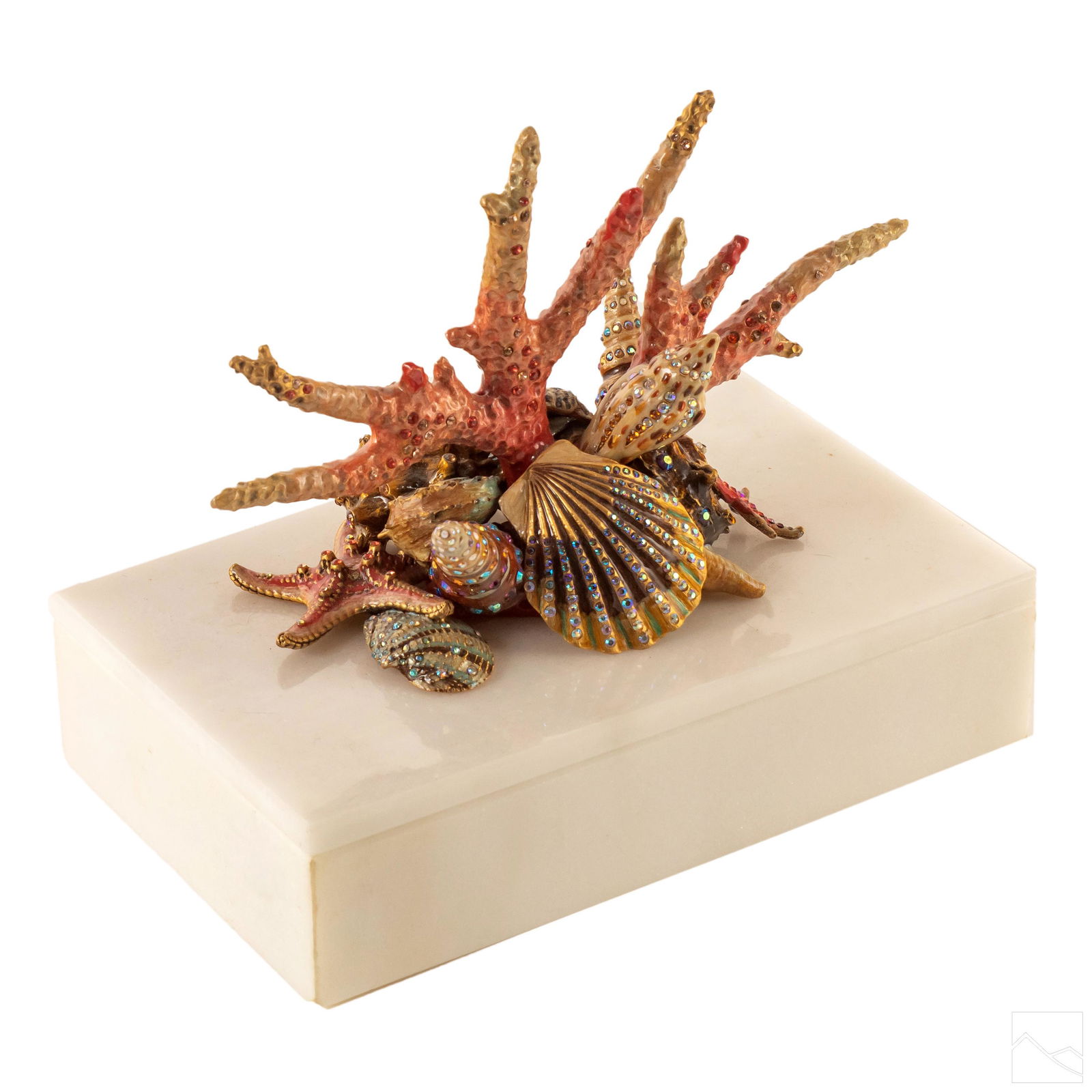 Jay Strongwater Armand Coral Reef Vanity Box & Lid (1 of 6)