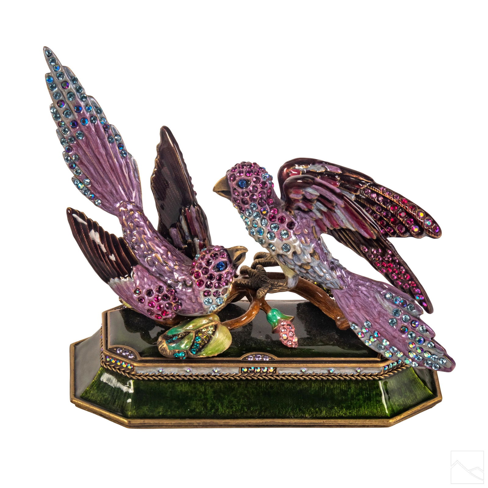 Jay Strongwater Lovebirds Cover Lidded Trinket Box (1 of 7)