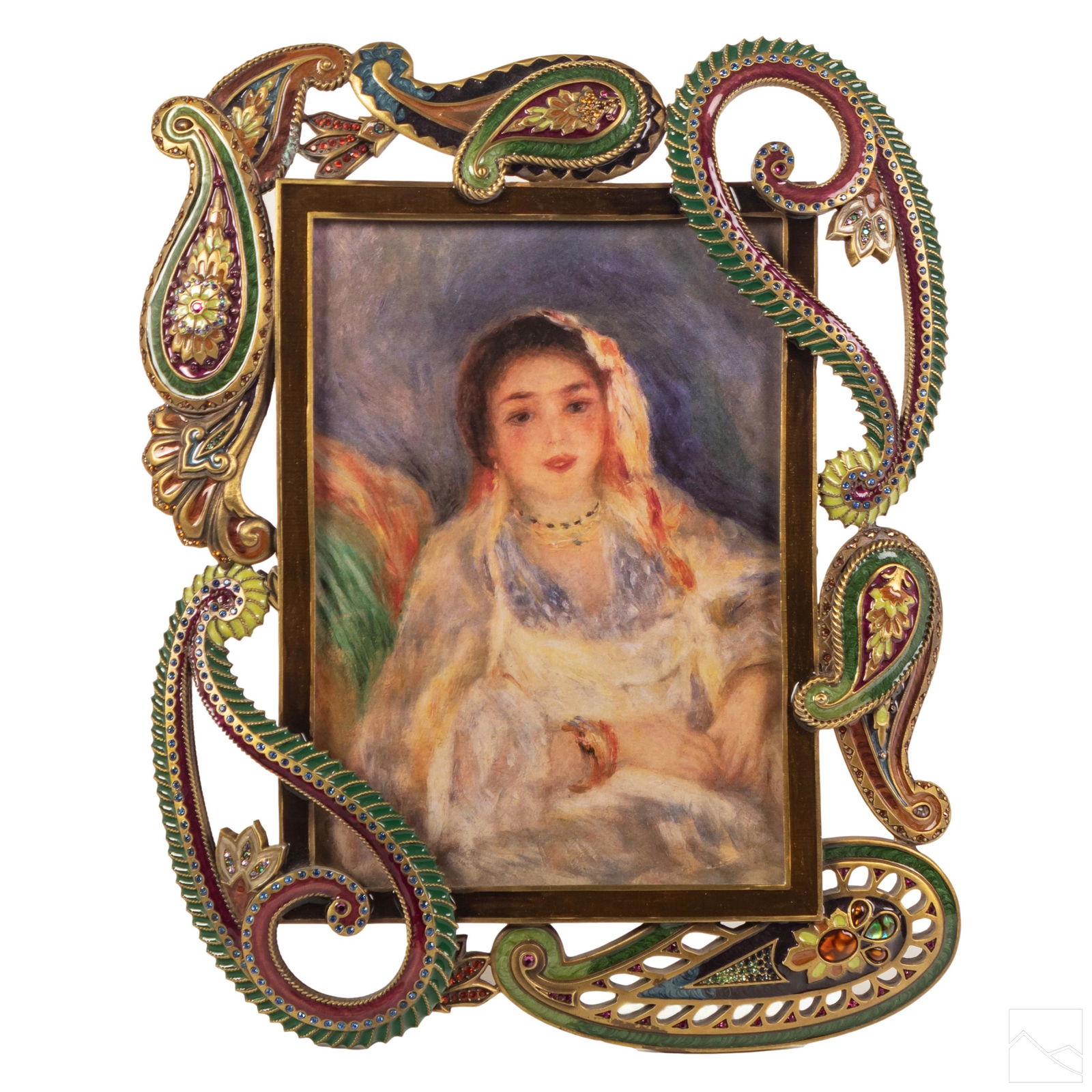 Jay Strongwater Paisley Puteh Floral Picture Frame (1 of 5)