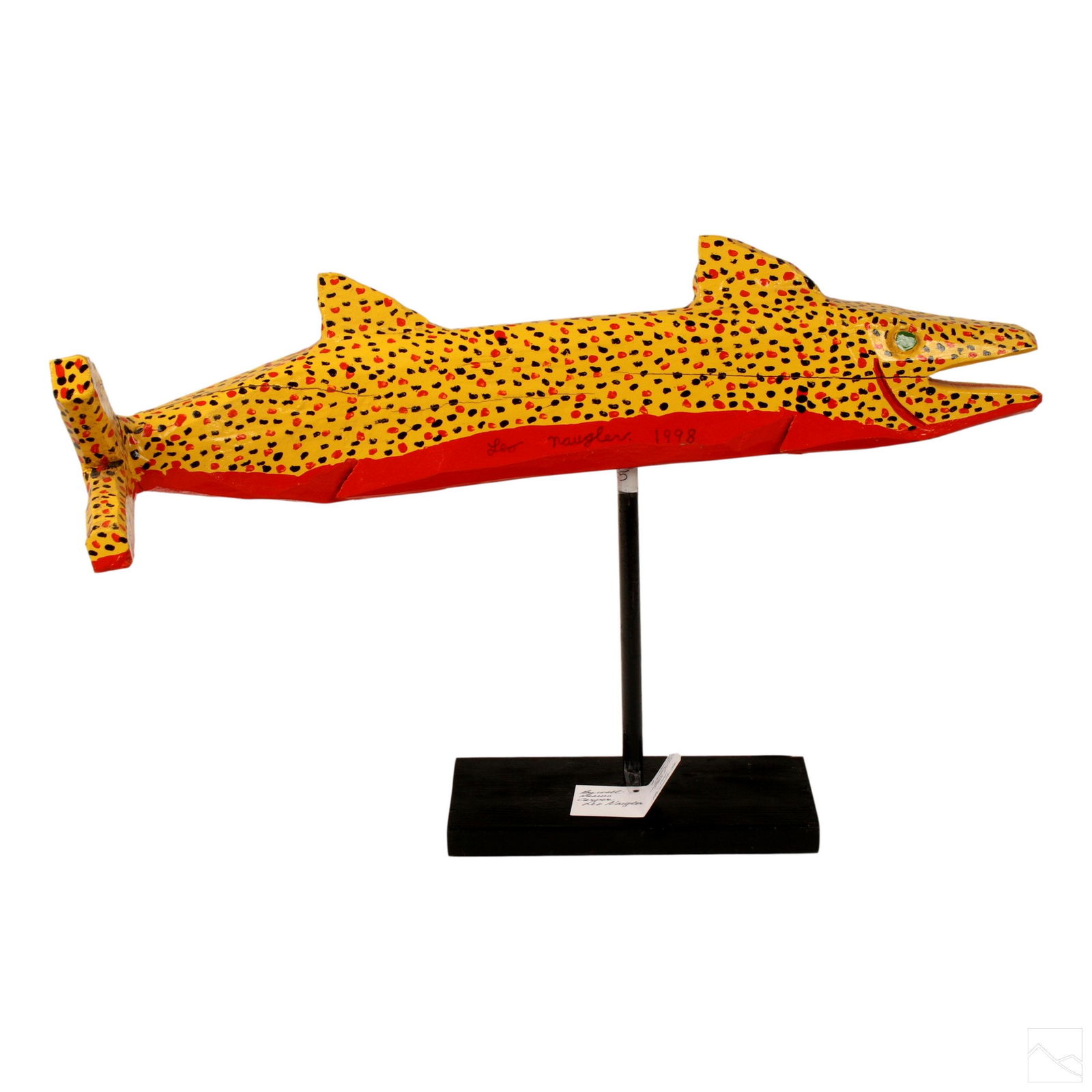 Leo Noggler (b. 1956) Folk Art Wood Fish Sculpture (1 of 8)