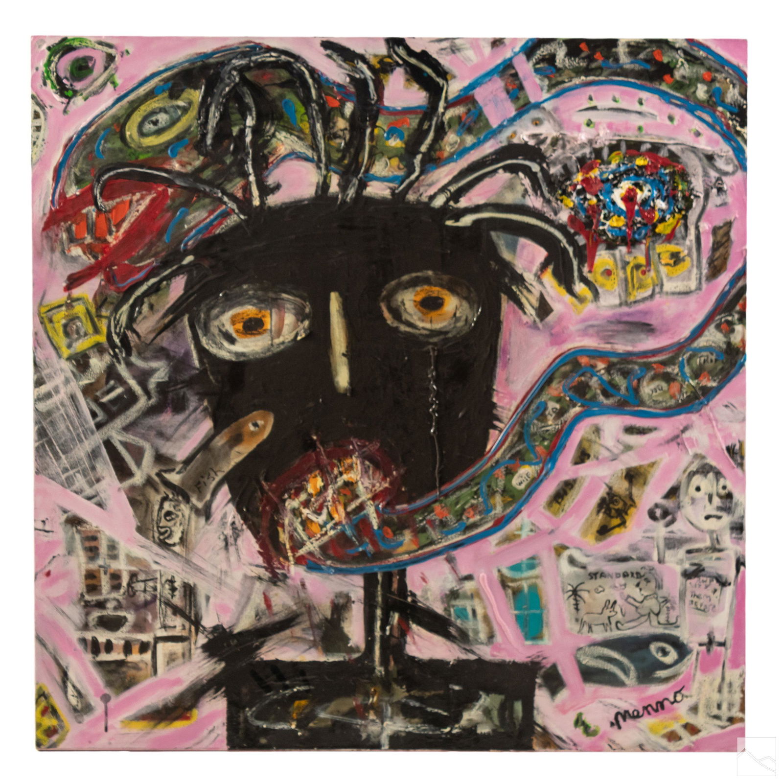 Menno Krant (b.1950) Naive Abstract Snake Painting (1 of 6)